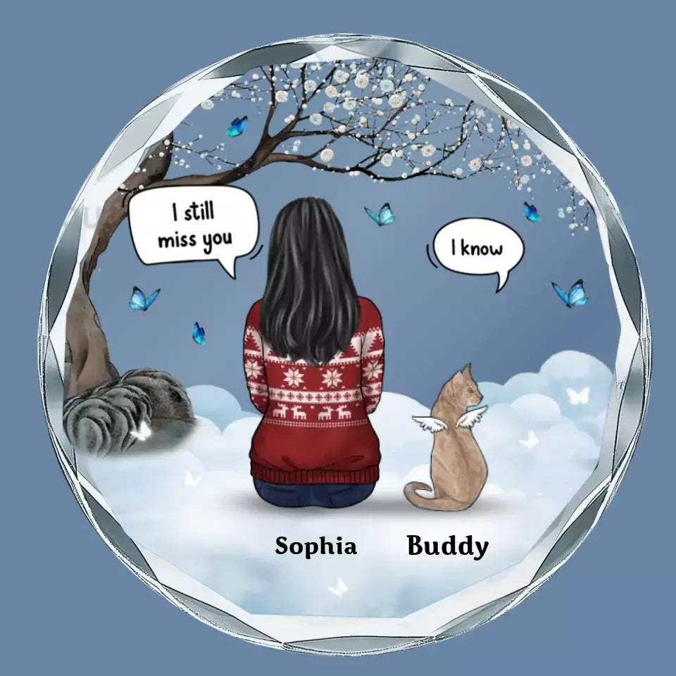 Cherished Memories That Last Forever - Memorial Personalized Custom Circle Glass Ornament - Christmas Gift, Sympathy Gift For Pet Owners, Pet Lovers