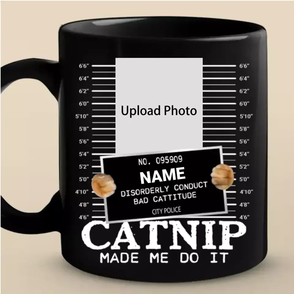 Custom Photo Furry Roommate, Furever Friend - Cat Personalized Custom Black Mug - Gift For Pet Owners, Pet Lovers