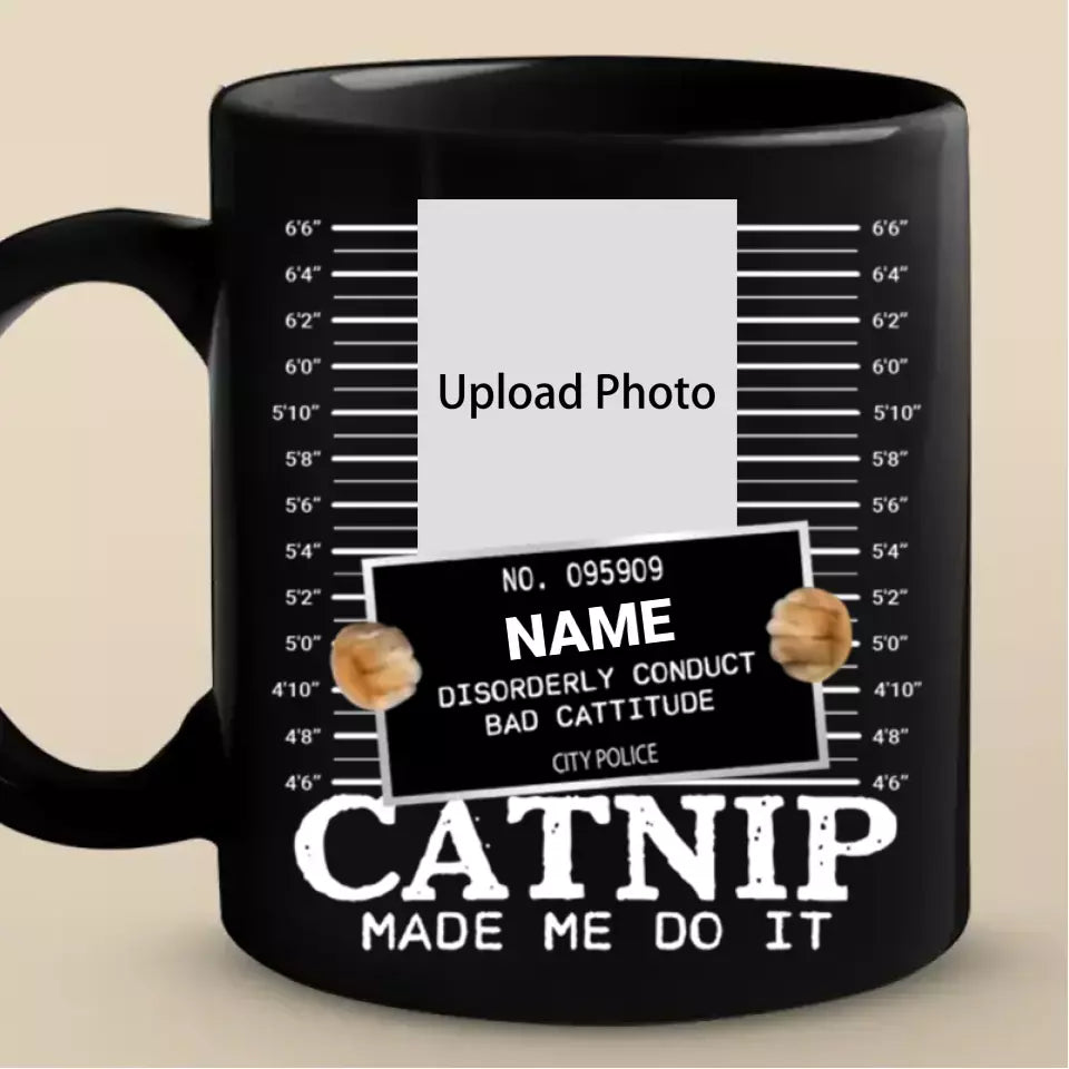 Custom Photo Furry Roommate, Furever Friend - Cat Personalized Custom Black Mug - Gift For Pet Owners, Pet Lovers