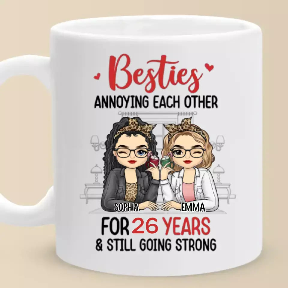 In My Friend, I Find A Second Self - Bestie Personalized Custom Mug - Gift For Best Friends, BFF, Sisters