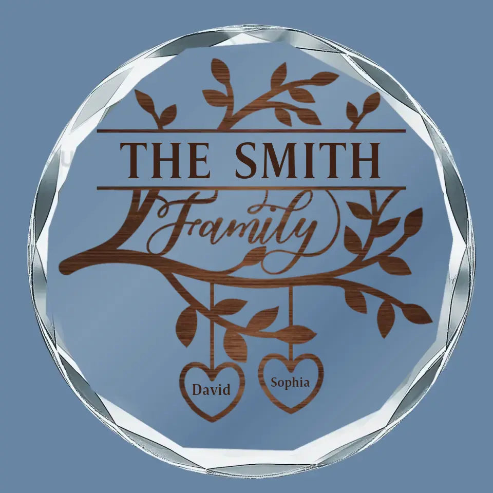 Love Grows Best In Family Garden - Family Personalized Custom Circle Glass Ornament - Christmas Gift For Family Members