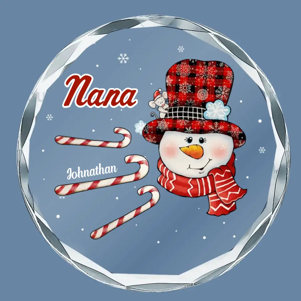 Christmas Is Brighter With A Mom Like You - Family Personalized Custom Circle Glass Ornament - Christmas Gift For Mom, Grandma