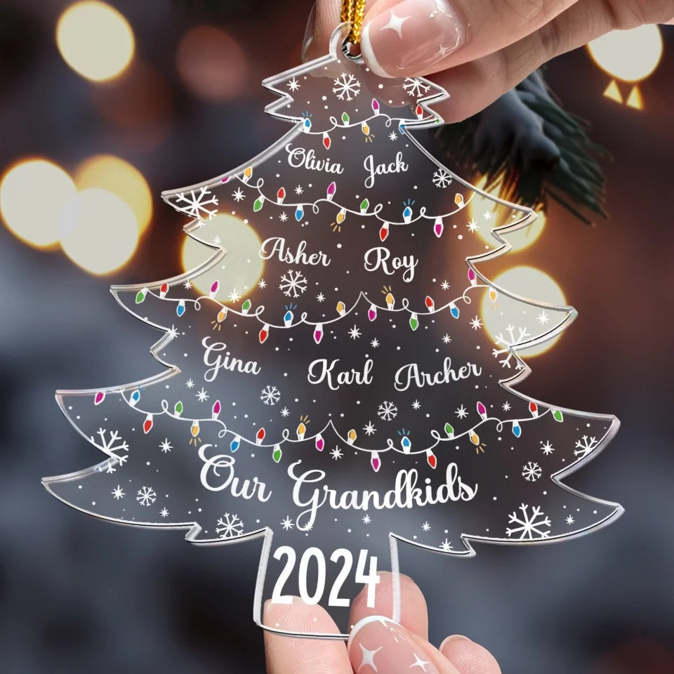 Our Grandkids Christmas Tree With Names - Personali