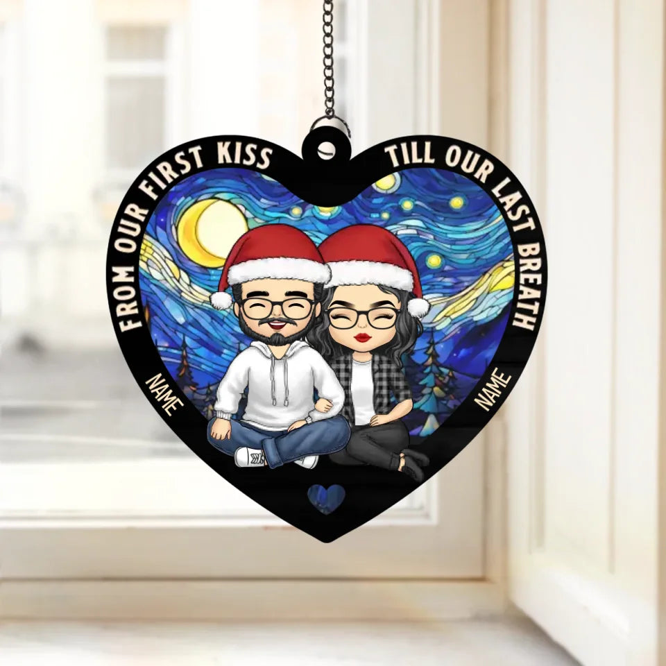 I Already Got The Best Present This Year - Couple Personalized Window Hanging Suncatcher Ornament - Christmas Gift For Husband Wife, Anniversary