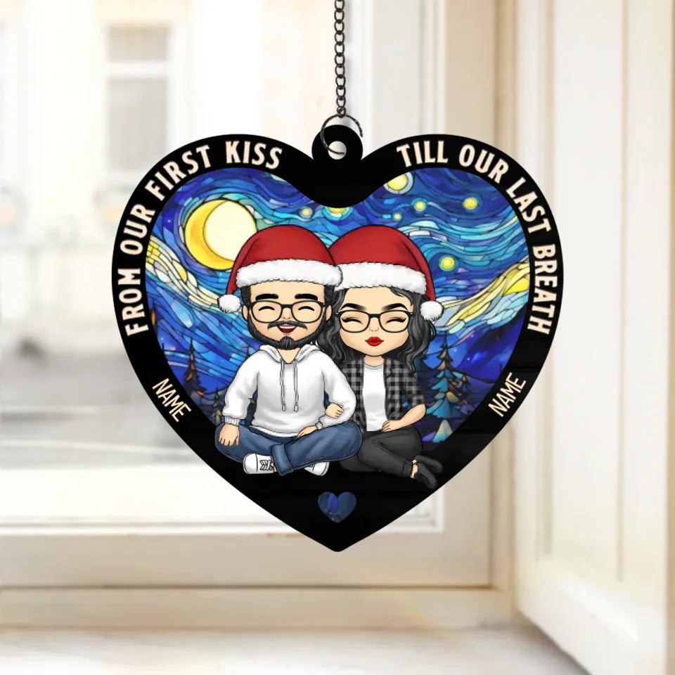 I Already Got The Best Present This Year - Couple Personalized Window Hanging Suncatcher Ornament - Christmas Gift For Husband Wife, Anniversary