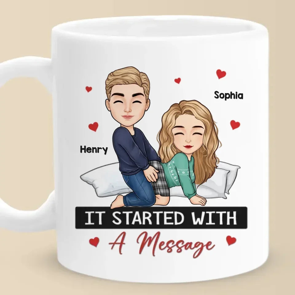 It Started With A Message - Couple Personalized_yyt