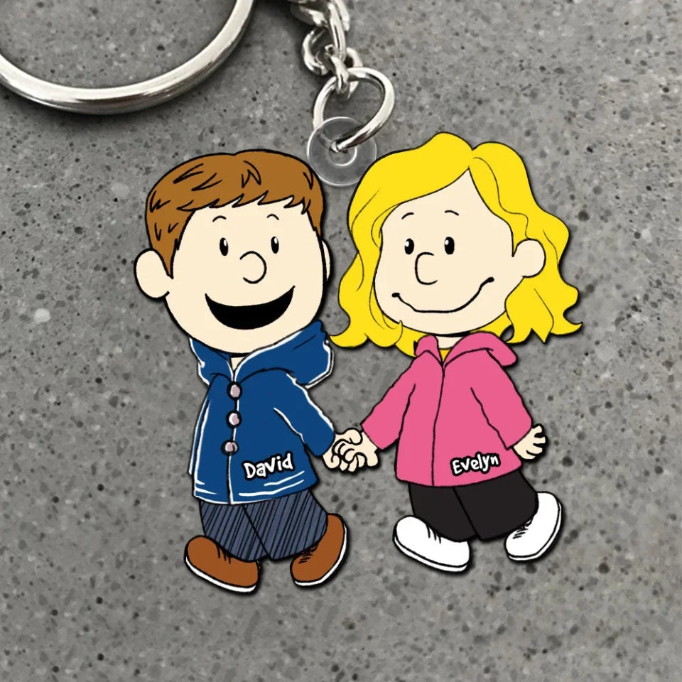 Couple Keychain - Personalized Gift For Couple Hand (1)