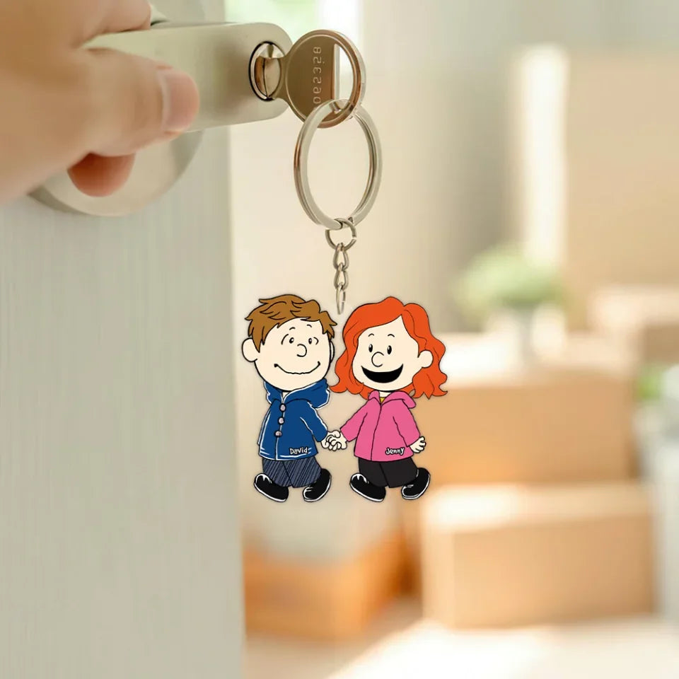 Couple Keychain - Personalized Gift For Couple Hand (2)