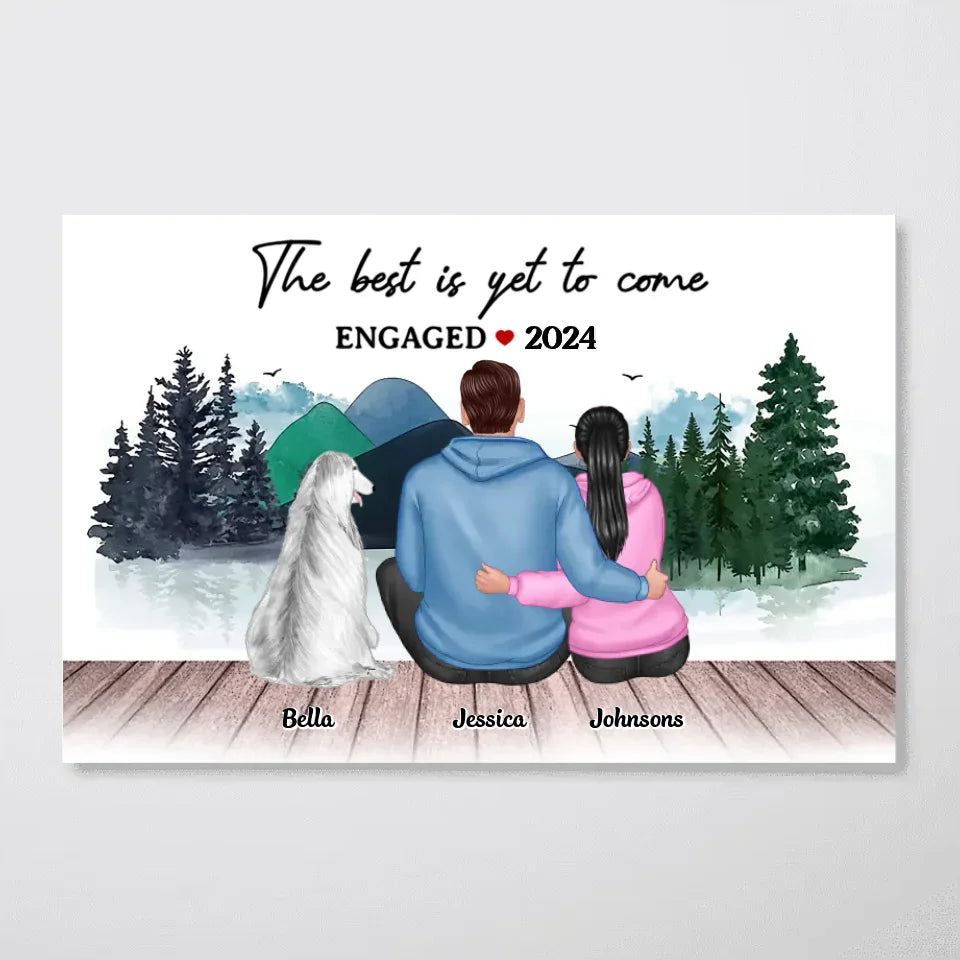 The Best Is Yet To Come Personalized Poster, Engagement Gift, Bridal Shower Gift for Couple, Best Friends, Sisters