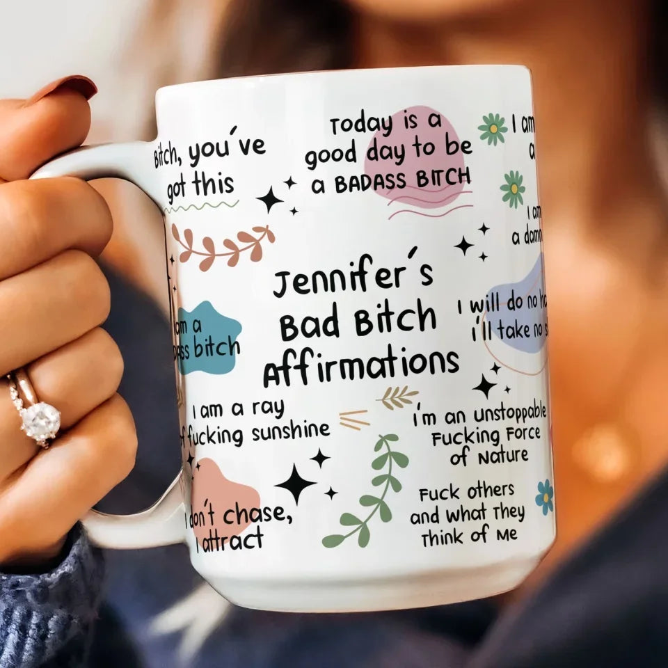 Funny Mug - Bad B_Tch Affirmations - For Cow (2)