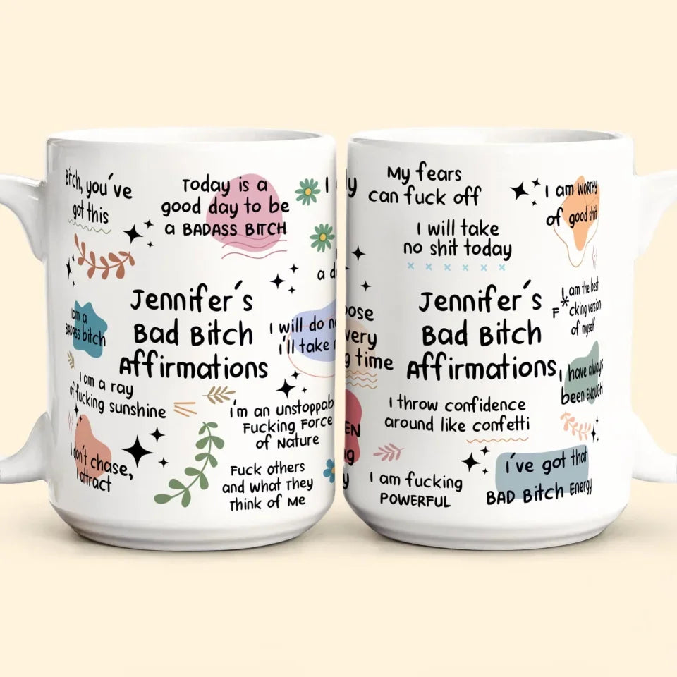 Funny Mug - Bad B_Tch Affirmations - For Cow (3)