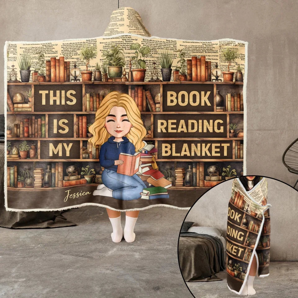 This Is My Book Reading Blanket - Personalized_yyth