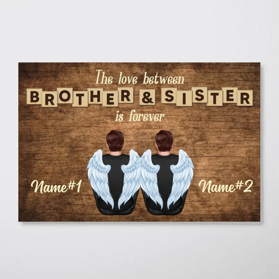 Love Between Brothers & Sisters Personalized Poster