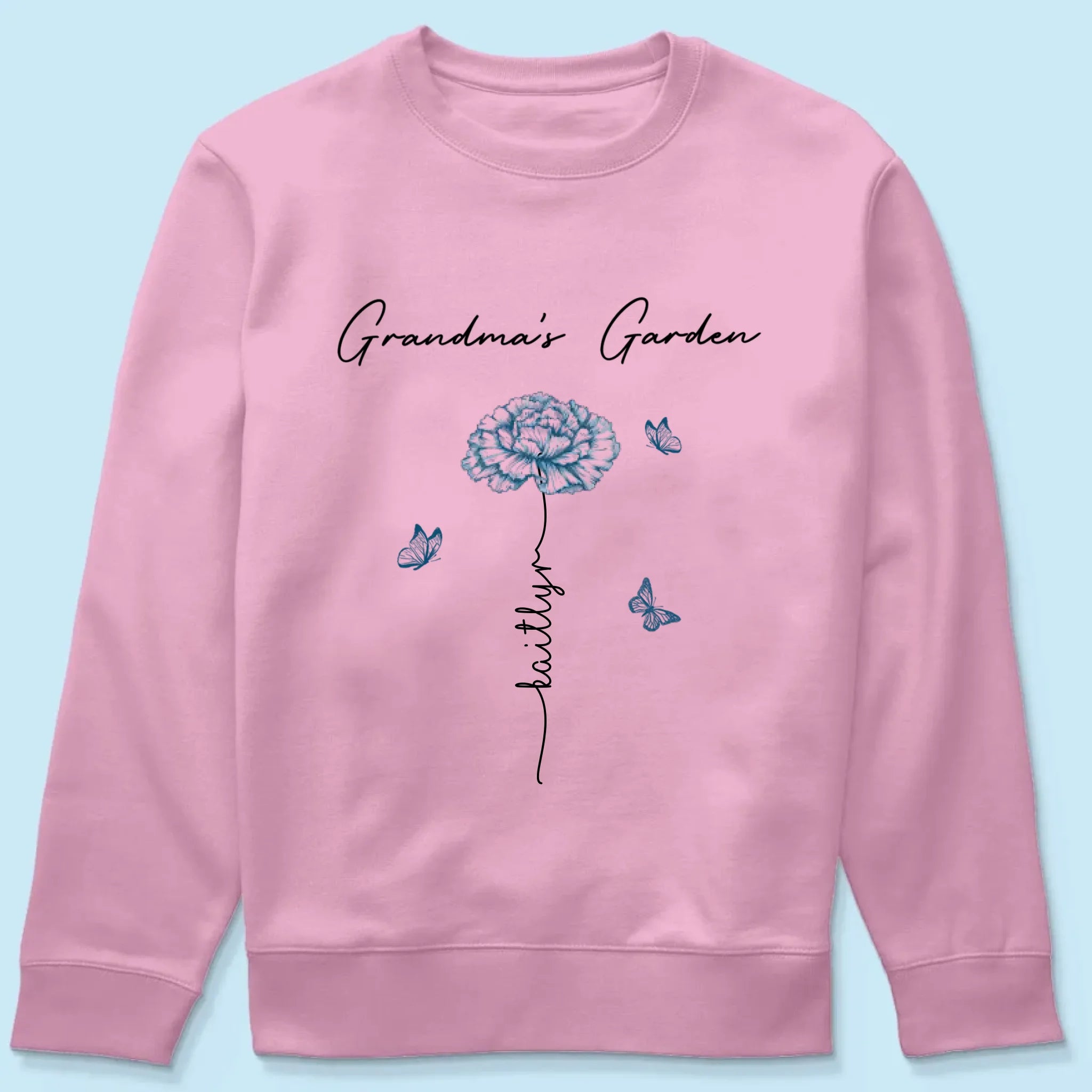 Grandma's Garden Retro Vintage Birthmonth Flowers Personalized Shirt, Grandkids Names Floral Gift for Grandma, Mom