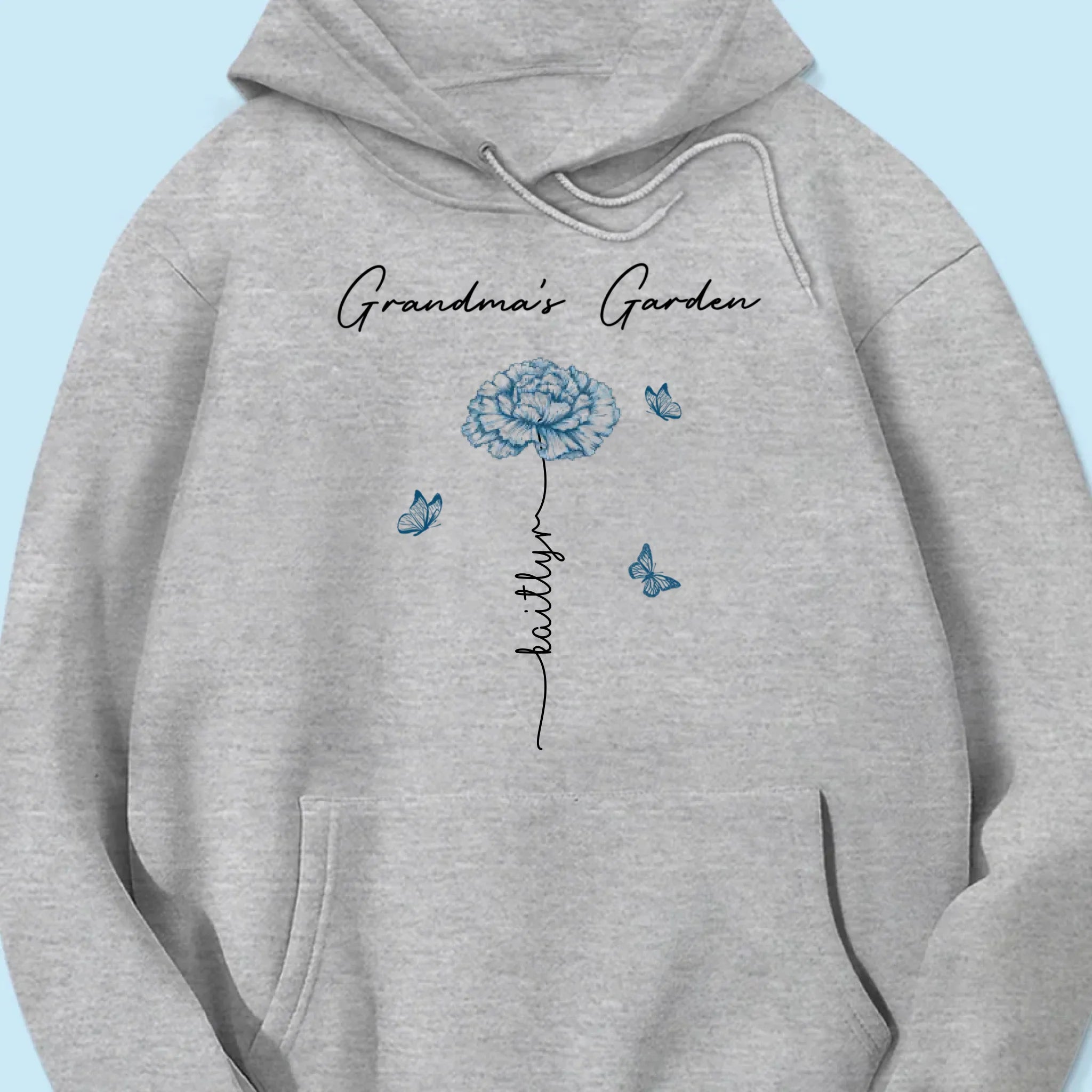 Grandma's Garden Retro Vintage Birthmonth Flowers Personalized Shirt, Grandkids Names Floral Gift for Grandma, Mom