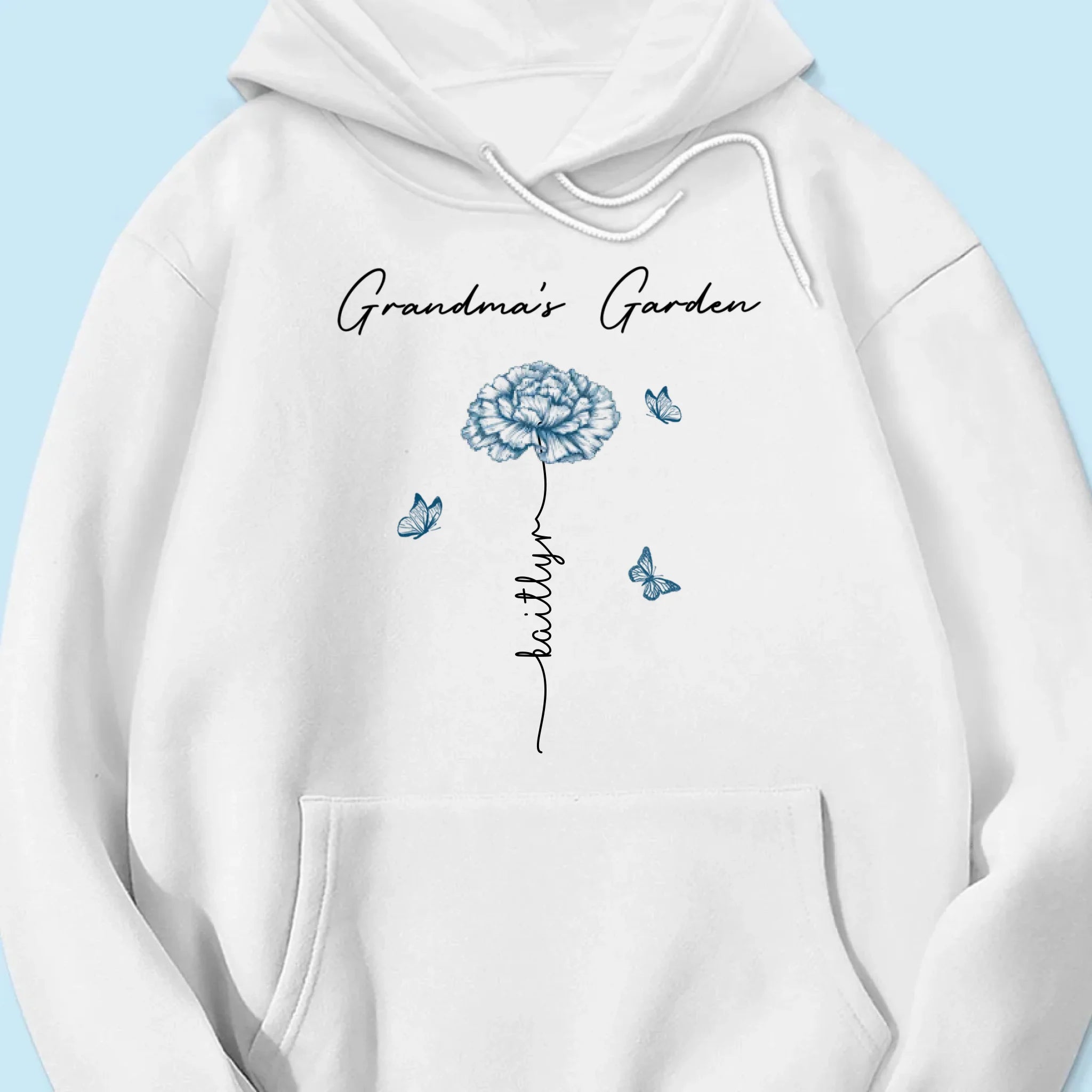 Grandma's Garden Retro Vintage Birthmonth Flowers Personalized Shirt, Grandkids Names Floral Gift for Grandma, Mom