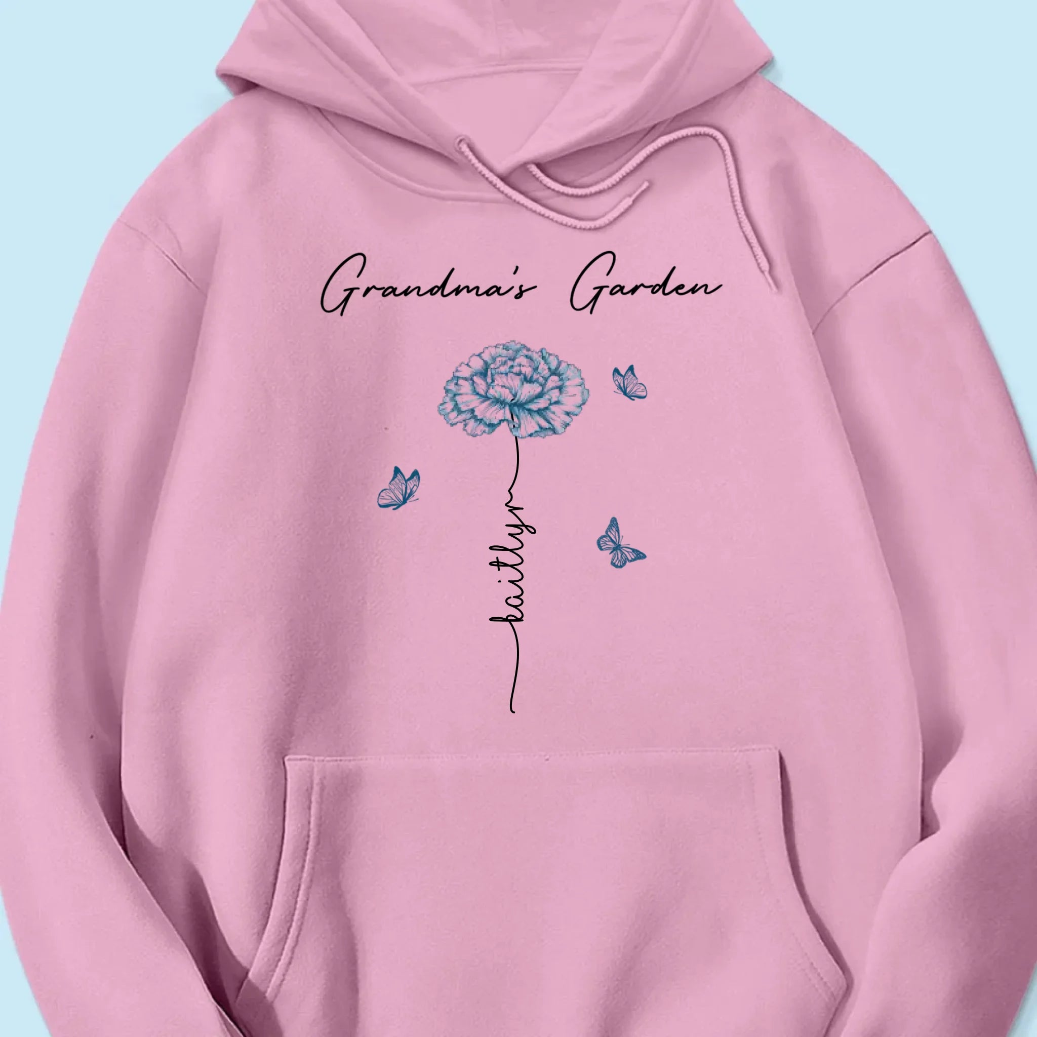 Grandma's Garden Retro Vintage Birthmonth Flowers Personalized Shirt, Grandkids Names Floral Gift for Grandma, Mom