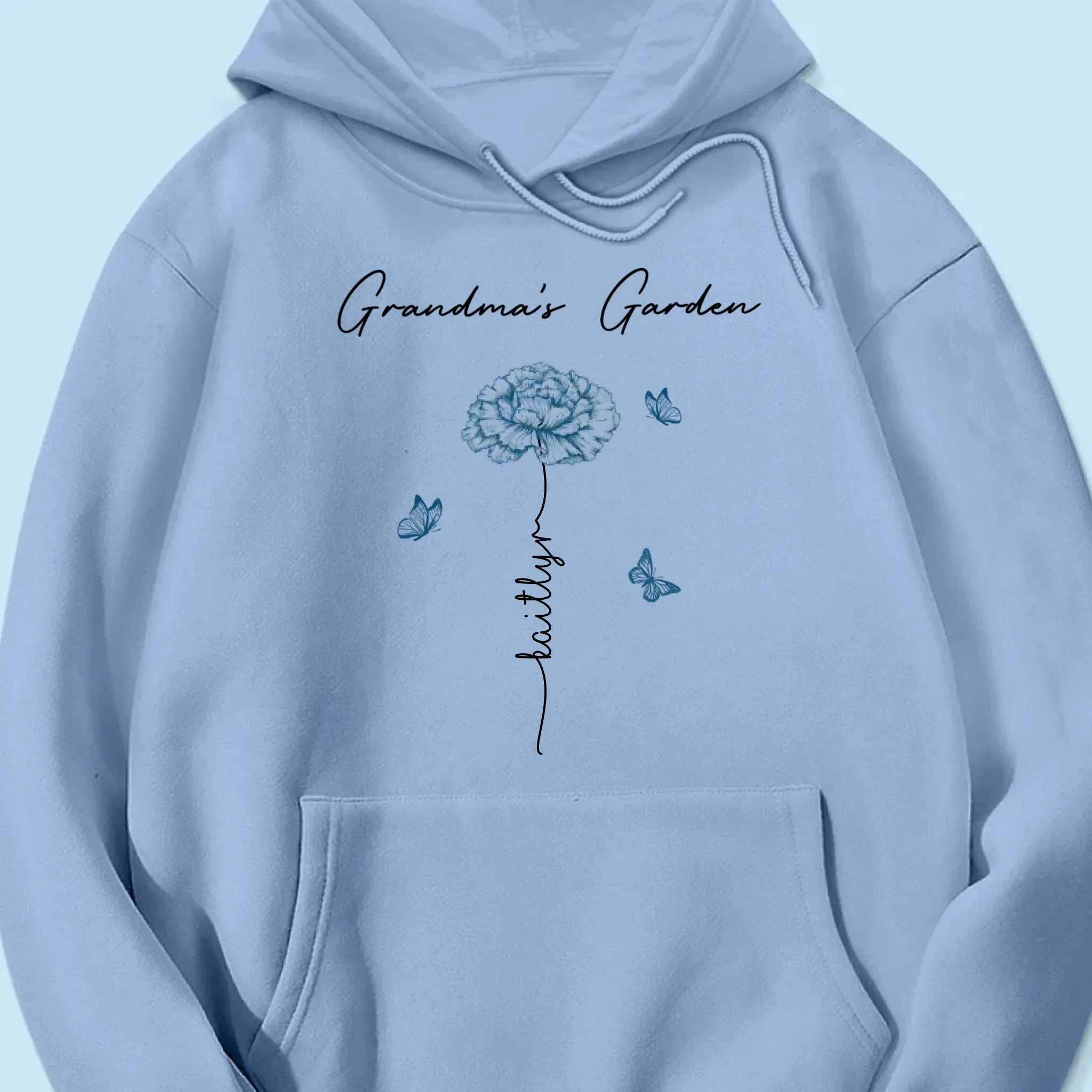 Grandma's Garden Retro Vintage Birthmonth Flowers Personalized Shirt, Grandkids Names Floral Gift for Grandma, Mom