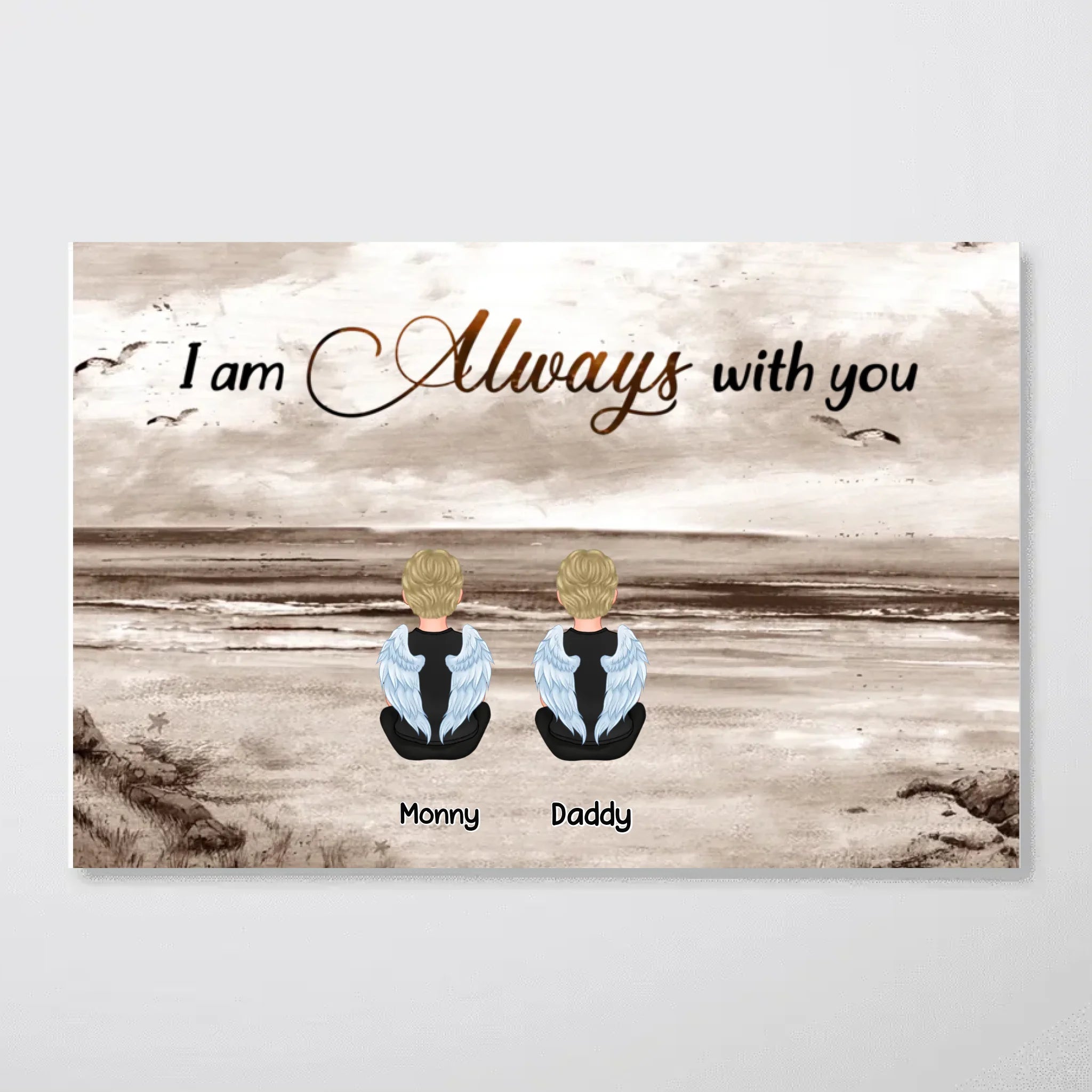 Always With You Sky Family Members, Sympathy Gift, Memorial Personalized Poster