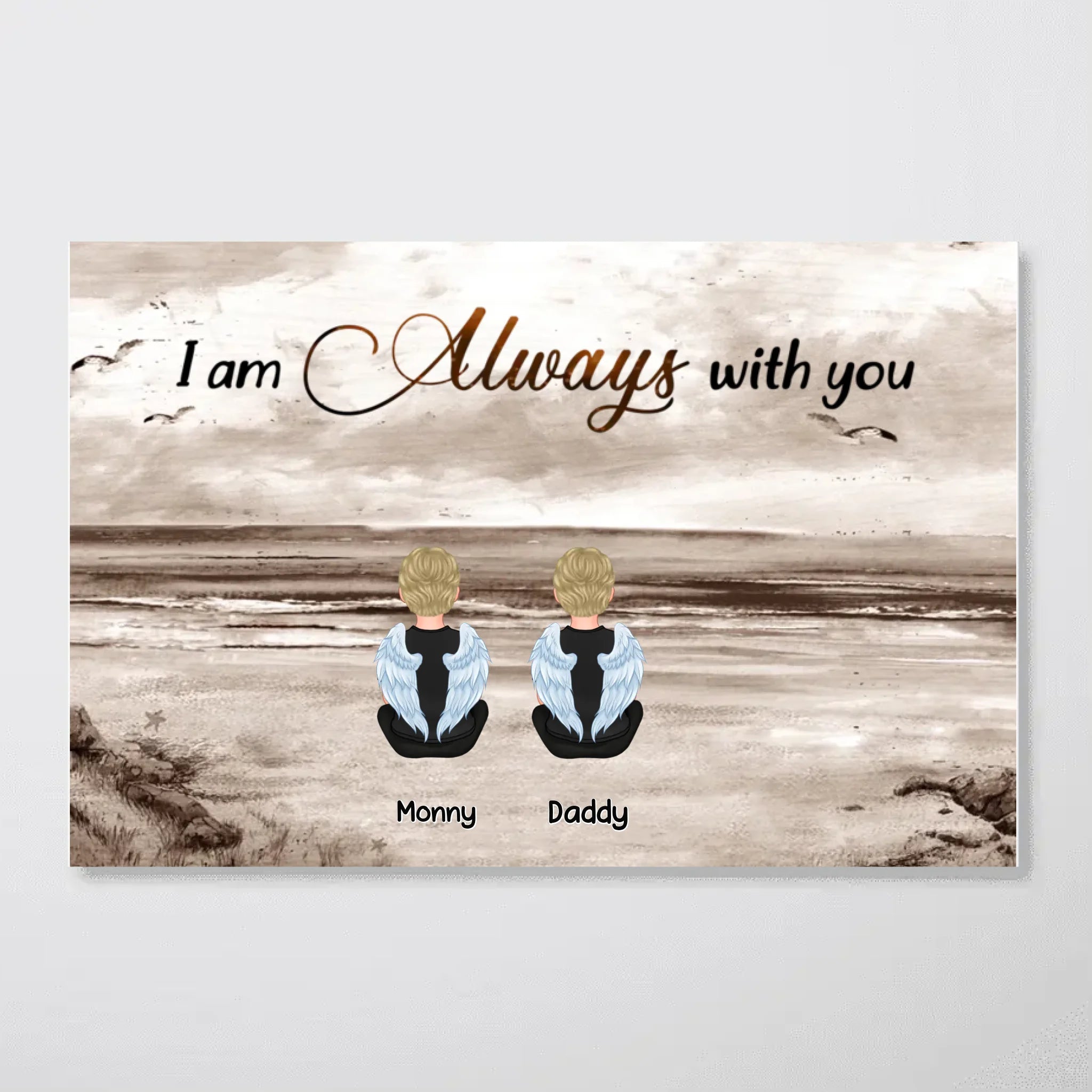 Always With You Sky Family Members, Sympathy Gift, Memorial Personalized Poster