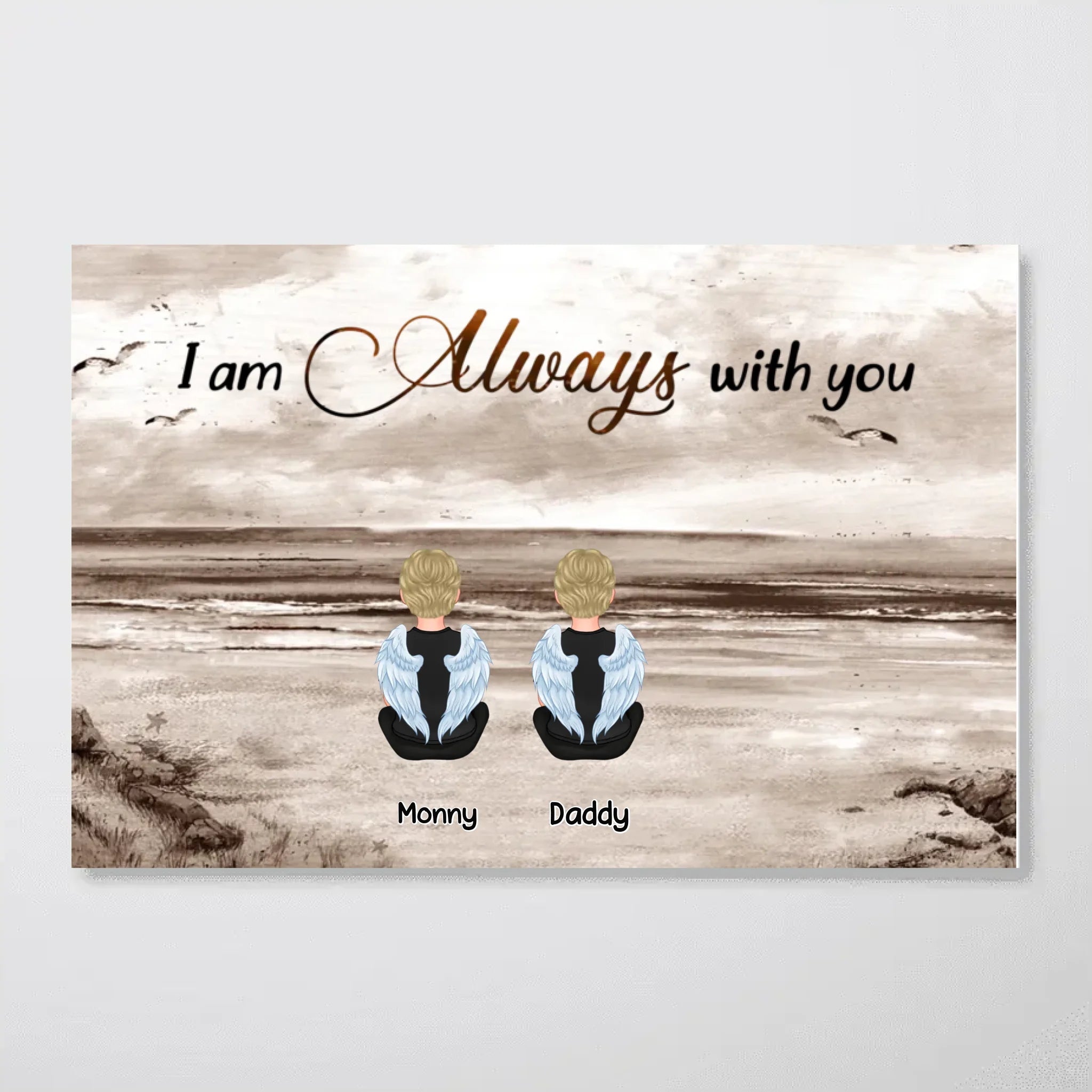 Always With You Sky Family Members, Sympathy Gift, Memorial Personalized Poster