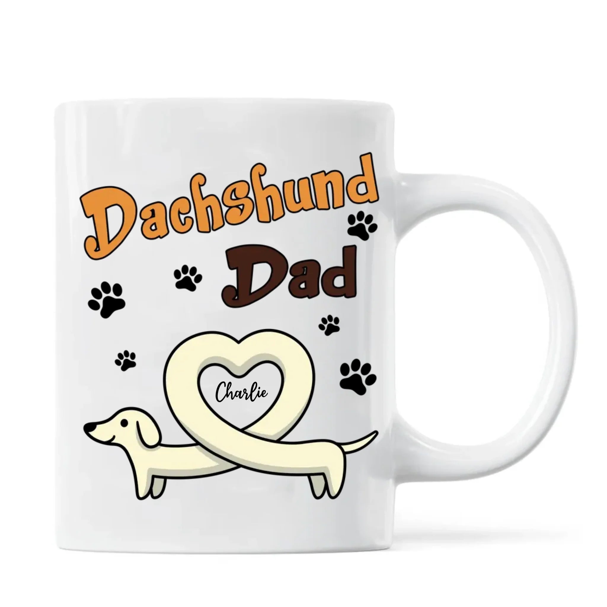 Doxie Mom Cute Heart Dachshunds Personalized Mug