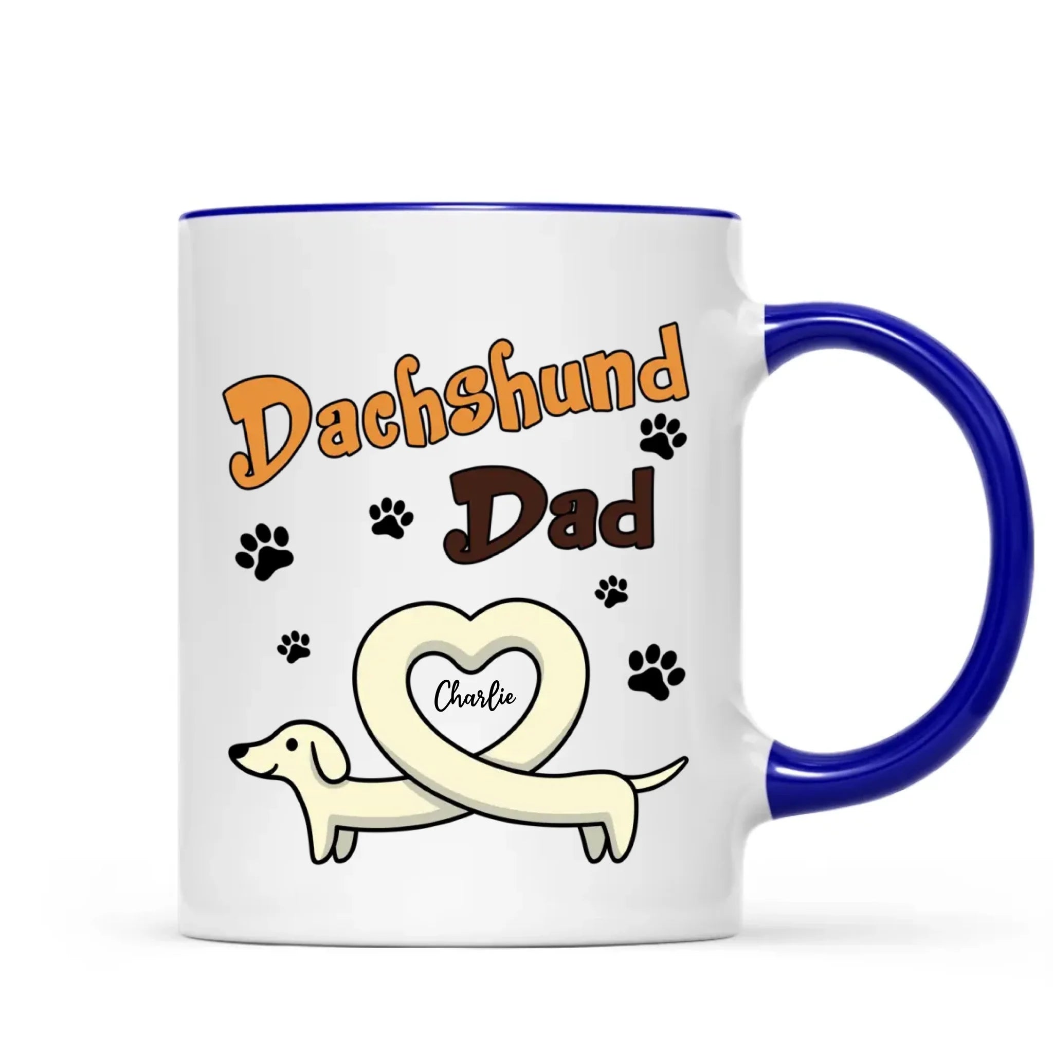 Doxie Mom Cute Heart Dachshunds Personalized Mug