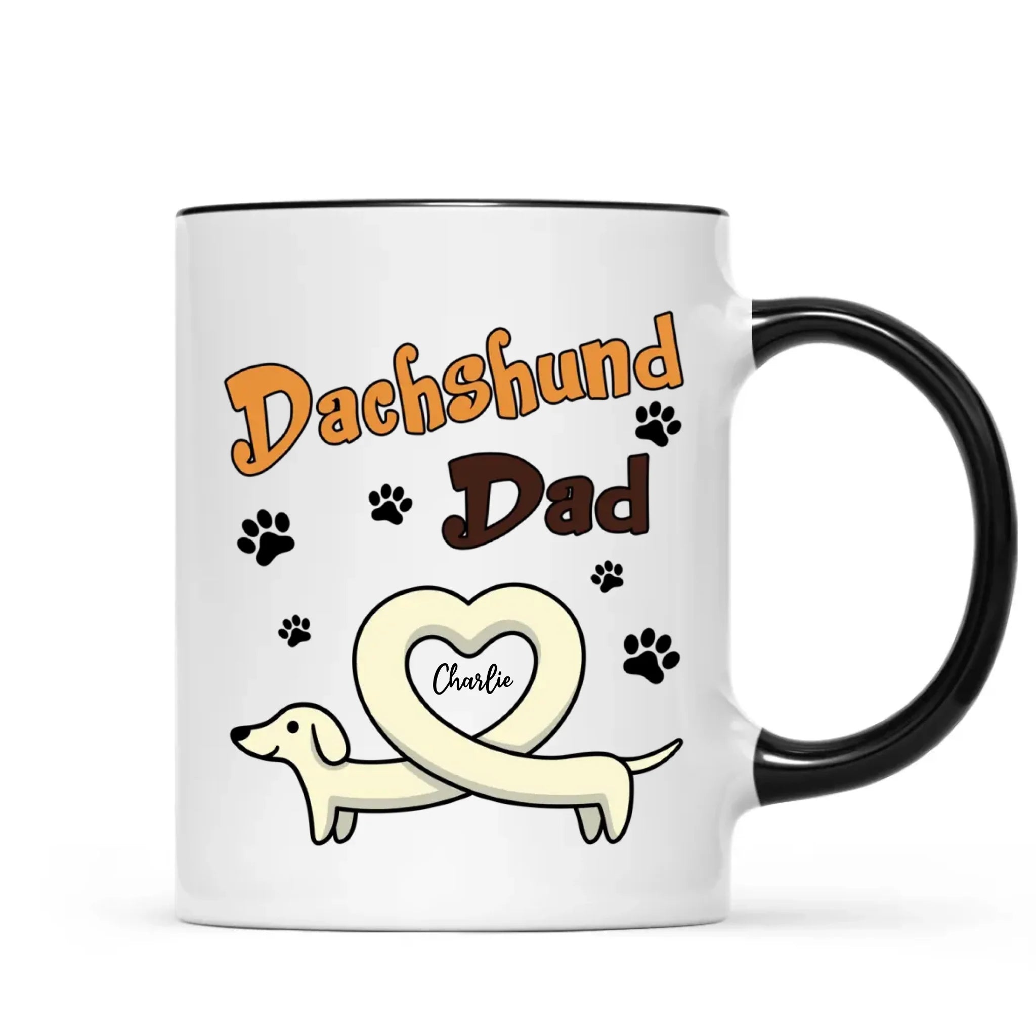 Doxie Mom Cute Heart Dachshunds Personalized Mug