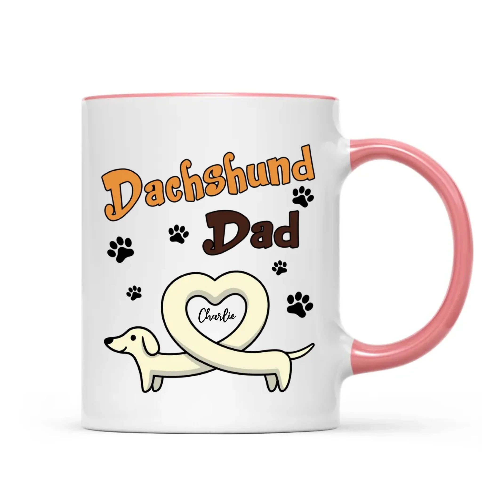 Doxie Mom Cute Heart Dachshunds Personalized Mug