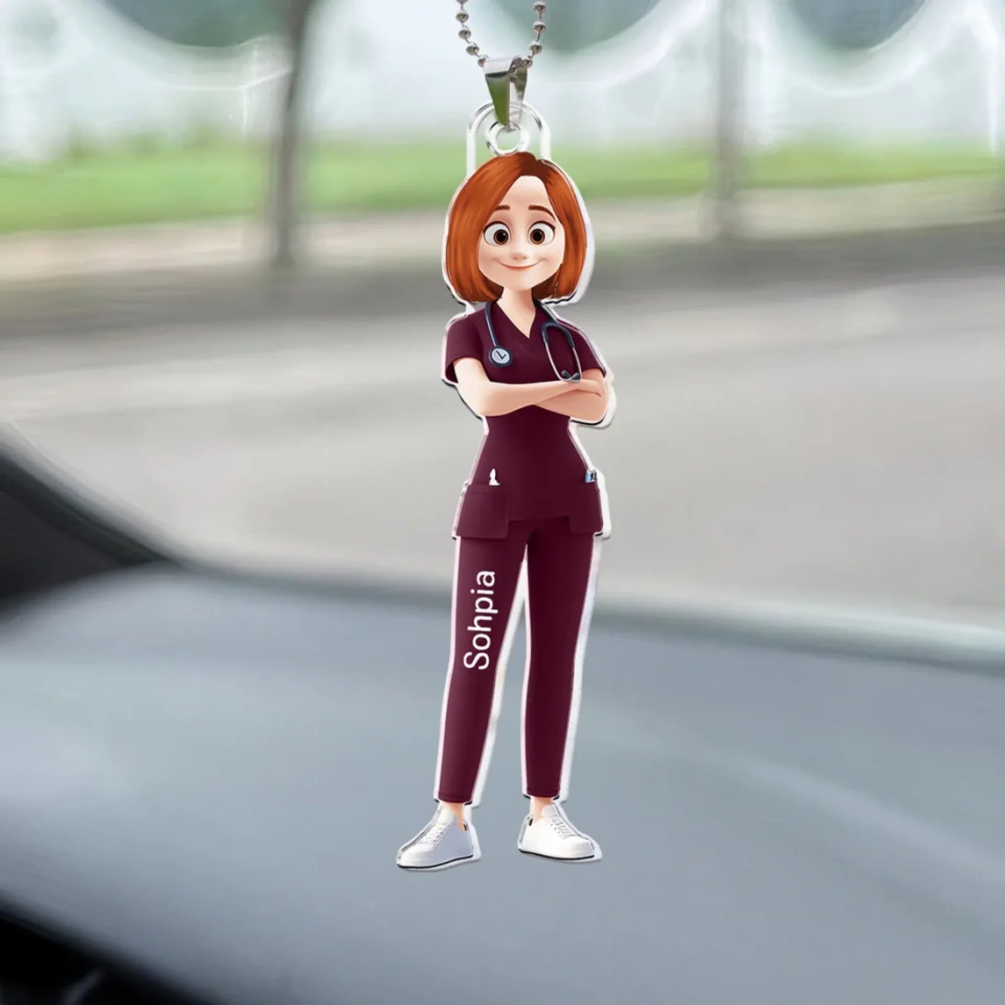 Nurse-Cartoon-Character-Personalized-Rear-View-Mirror-Accessory_1