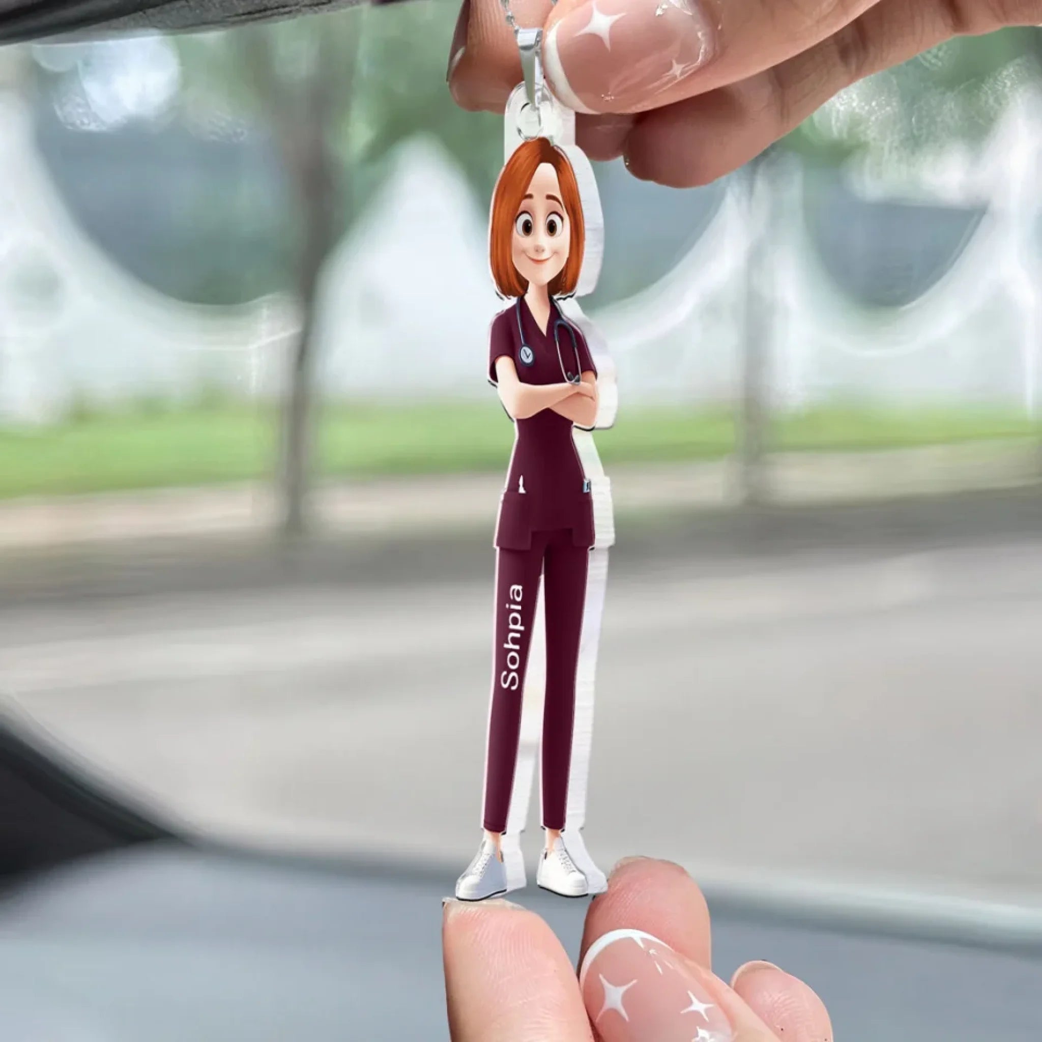 Nurse-Cartoon-Character-Personalized-Rear-View-Mirror-Accessory_2