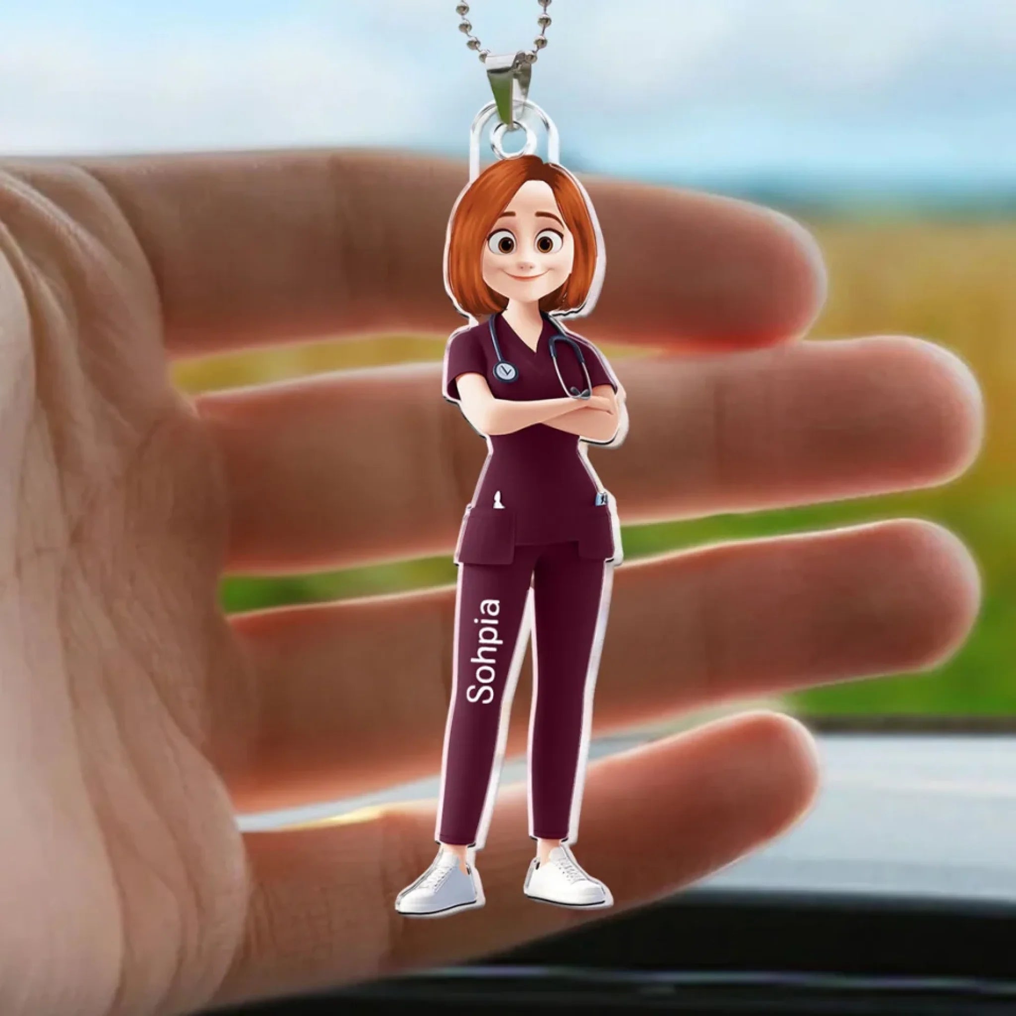 Nurse-Cartoon-Character-Personalized-Rear-View-Mirror-Accessory_3