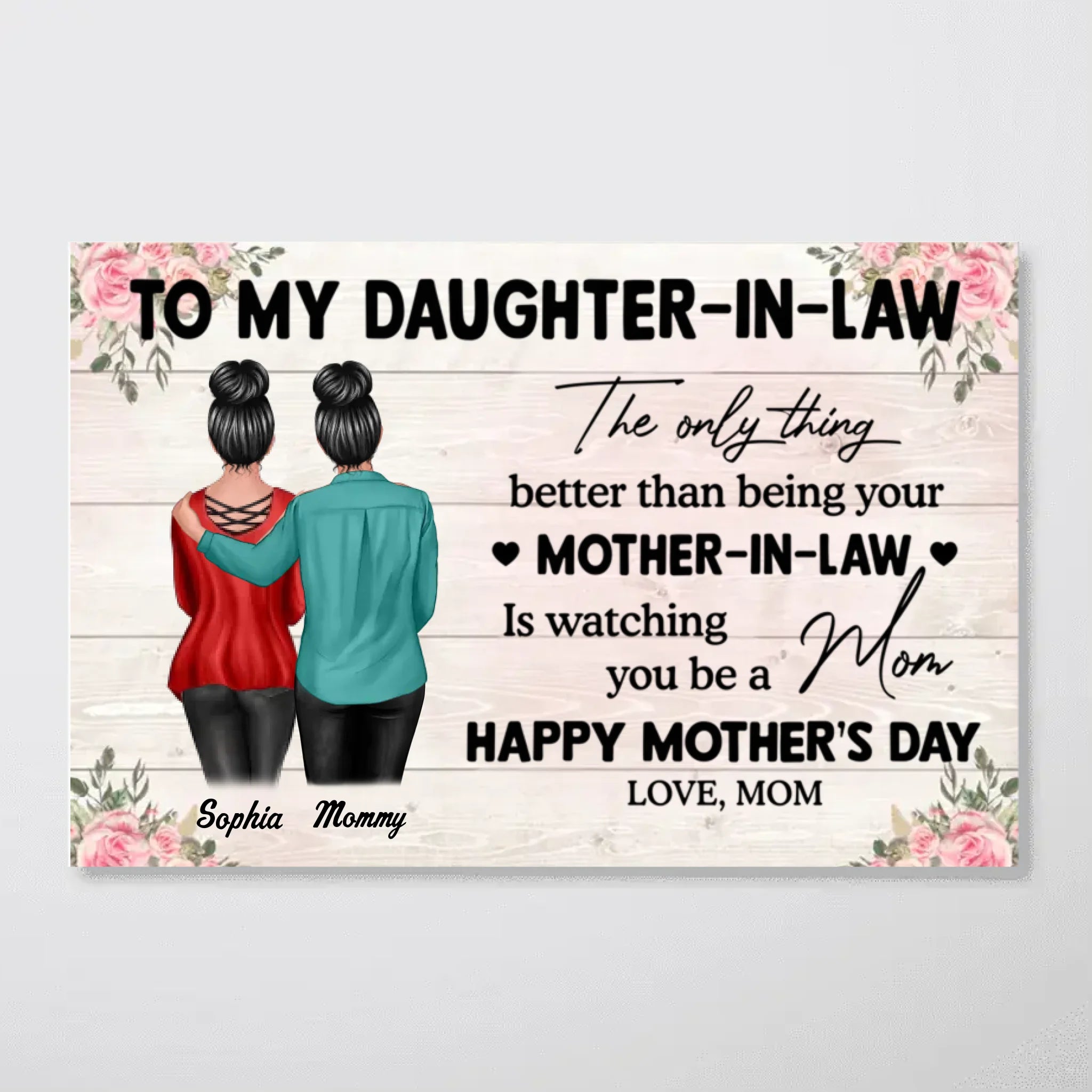 To My Daughter-In-Law Happy Mother's Day Personalized Poster, Mother's Day Gift For Daughter-In-Law