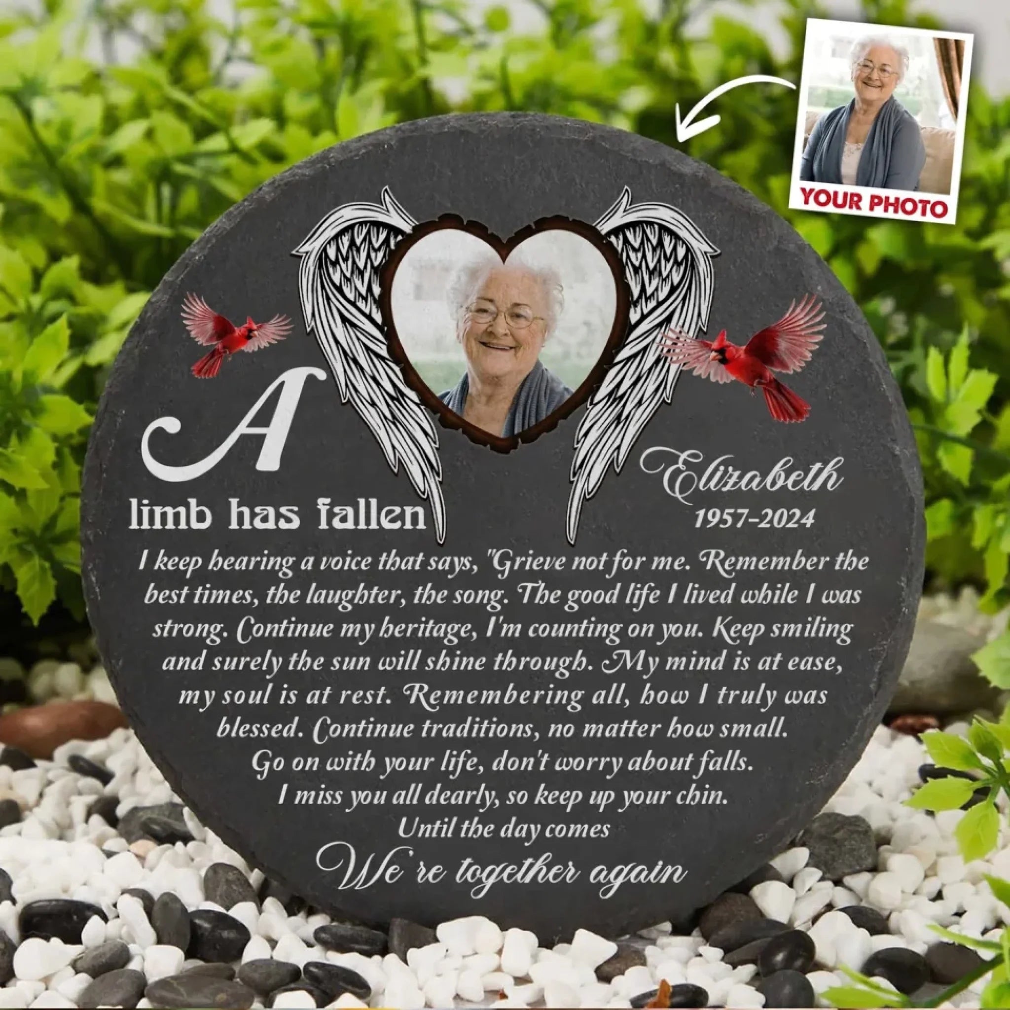 A Limb Has Fallen Memorial Stone_ Sympathy Gift_yyt
