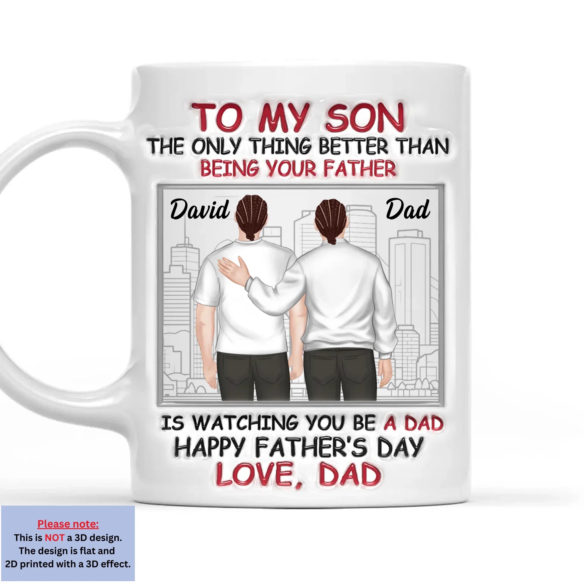 Fatherhood Looks Good On You - Personalized Custom 3D Inflated Effect Mug
