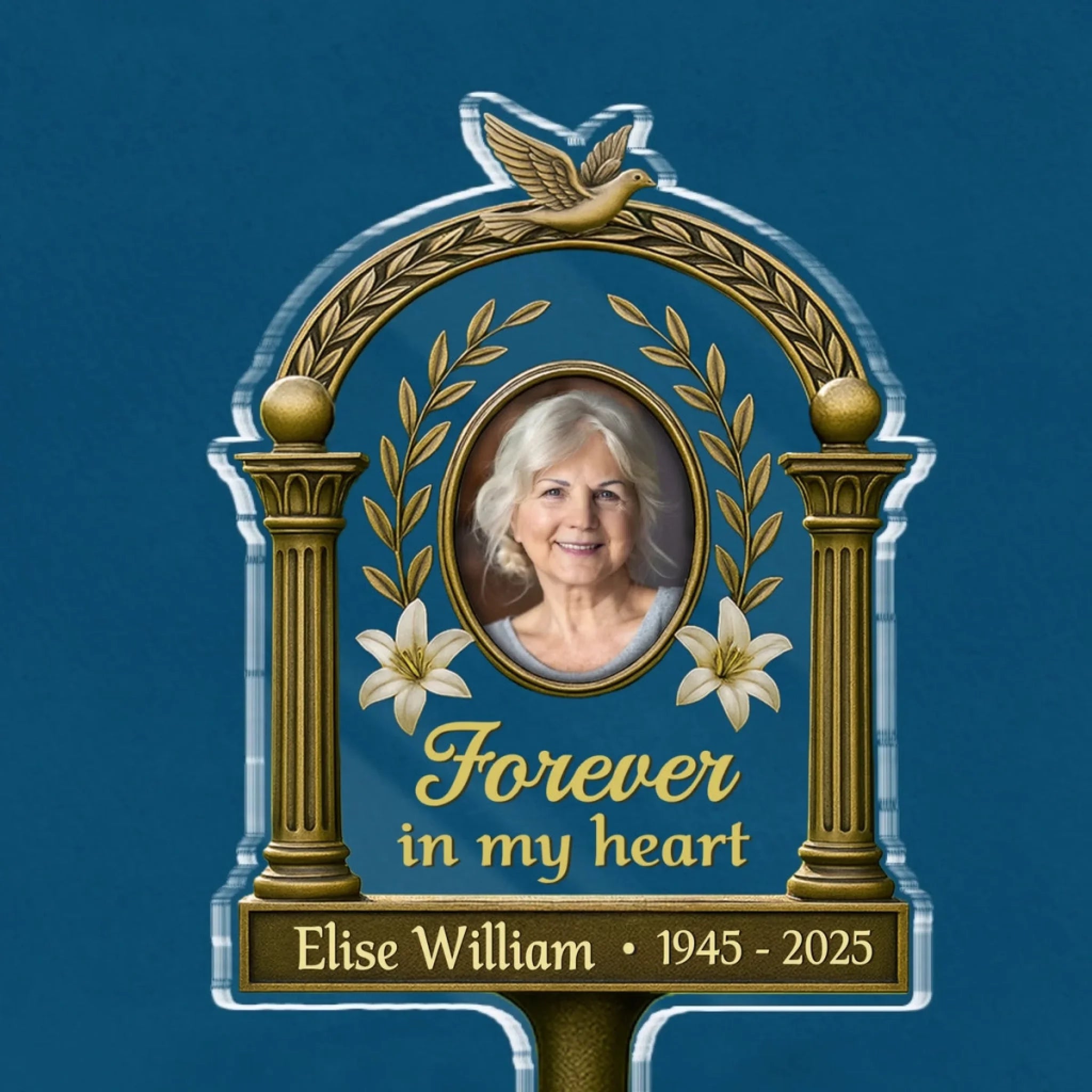 Custom Photo Carried In My Heart - Memorial