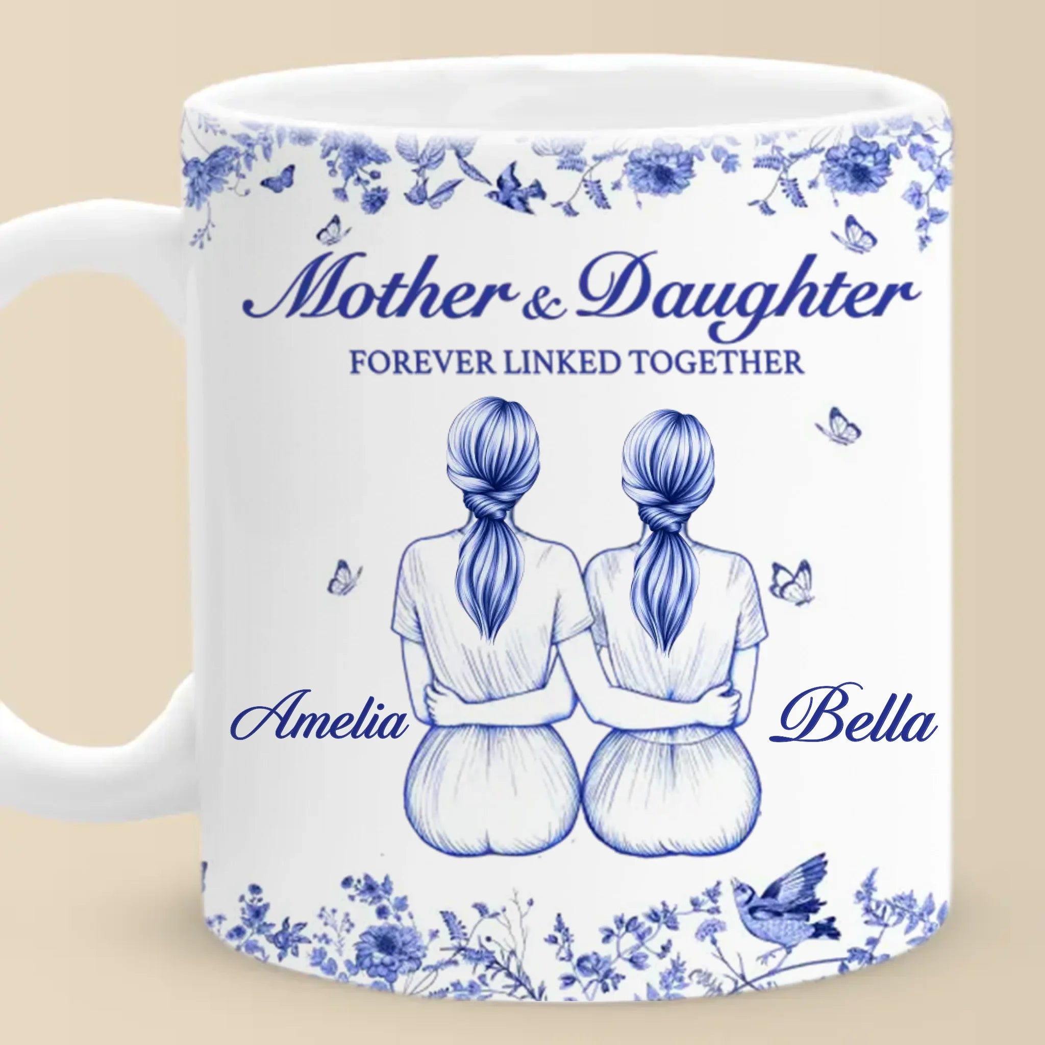 Custom Mug - Personalized Birthday Gifts For Mom, Grandma - Mother And Daughter Forever