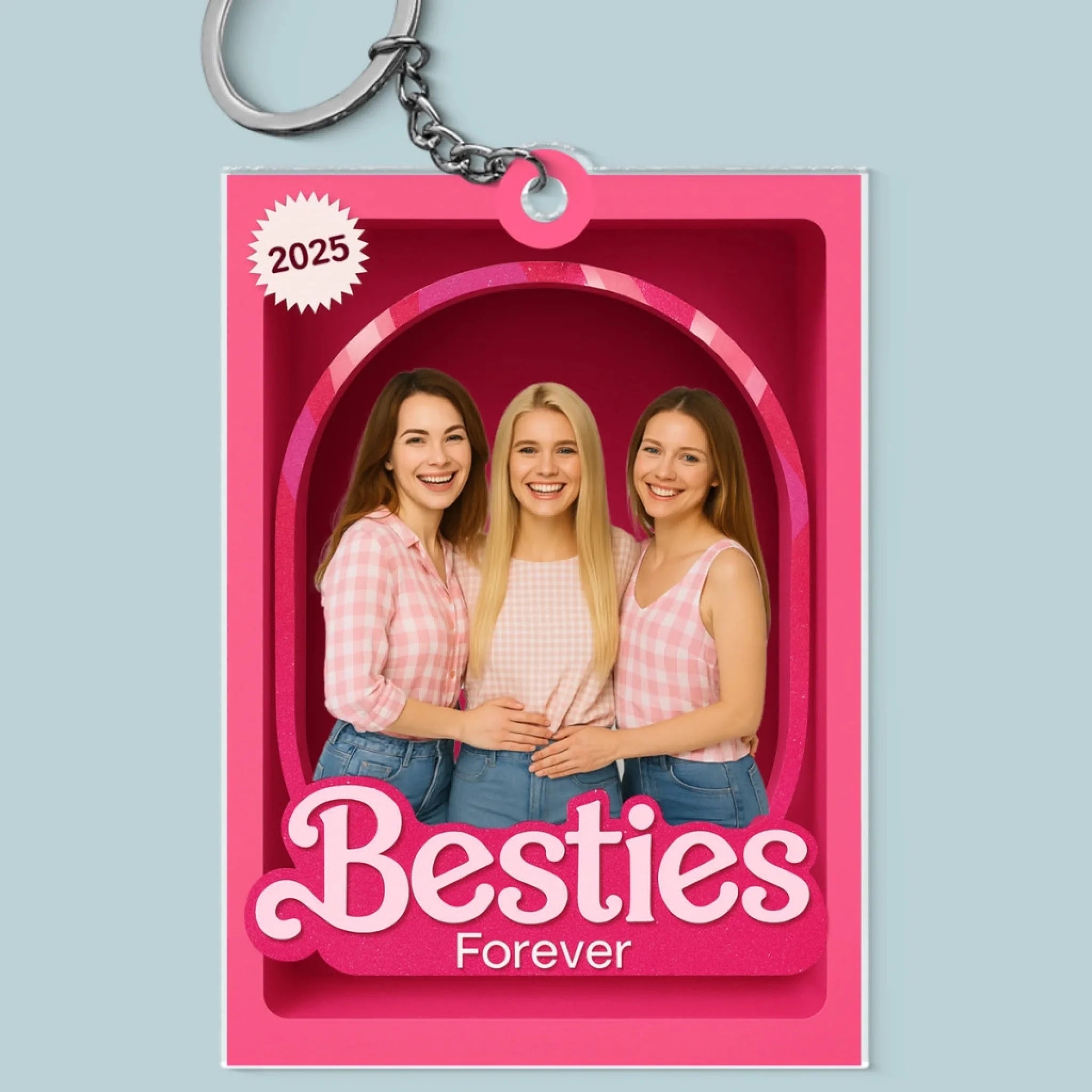 Custom Photo Shaped Acrylic Keychain - Personalized_yythkg