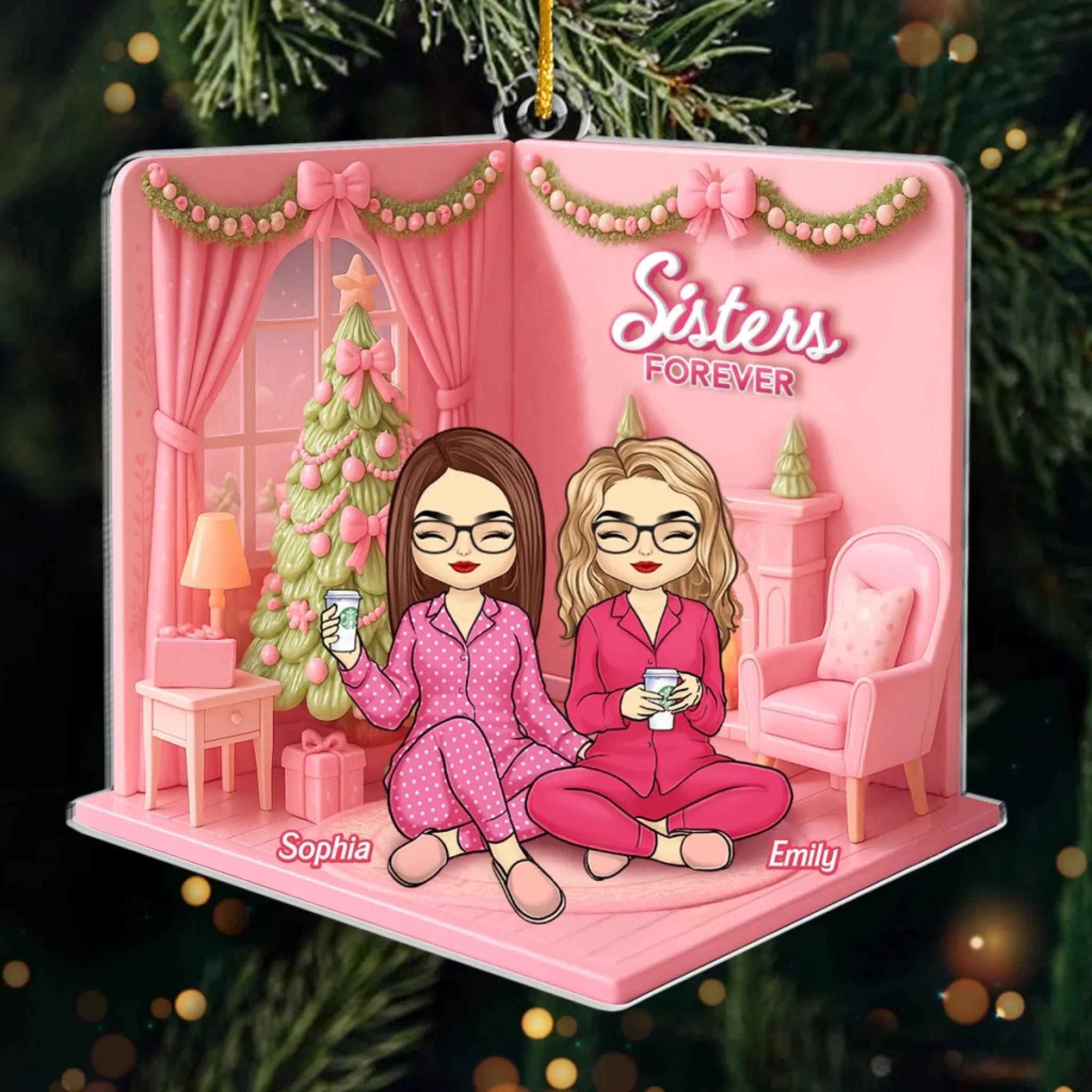 Custom Acrylic Ornament - Personalized Best Friend