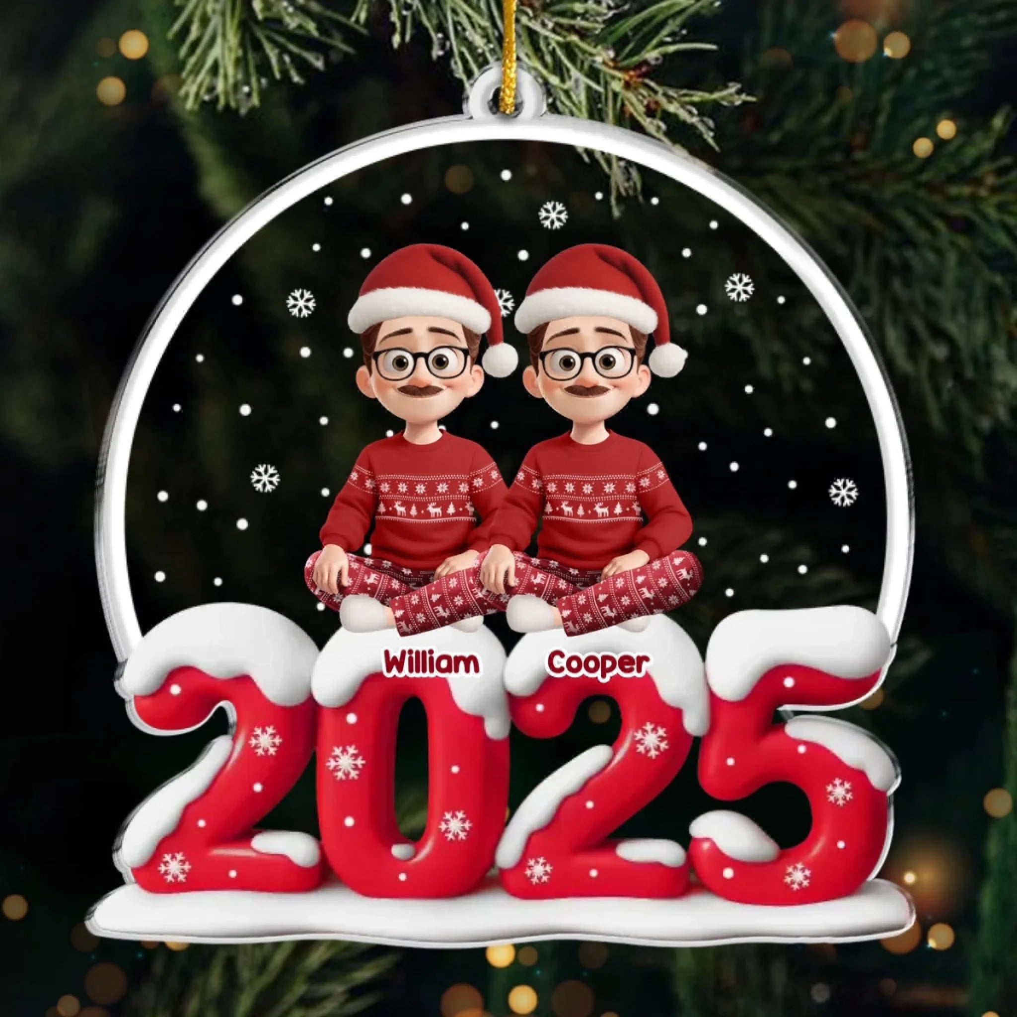 Custom Acrylic Ornament - Personalized Christmas Birthday_