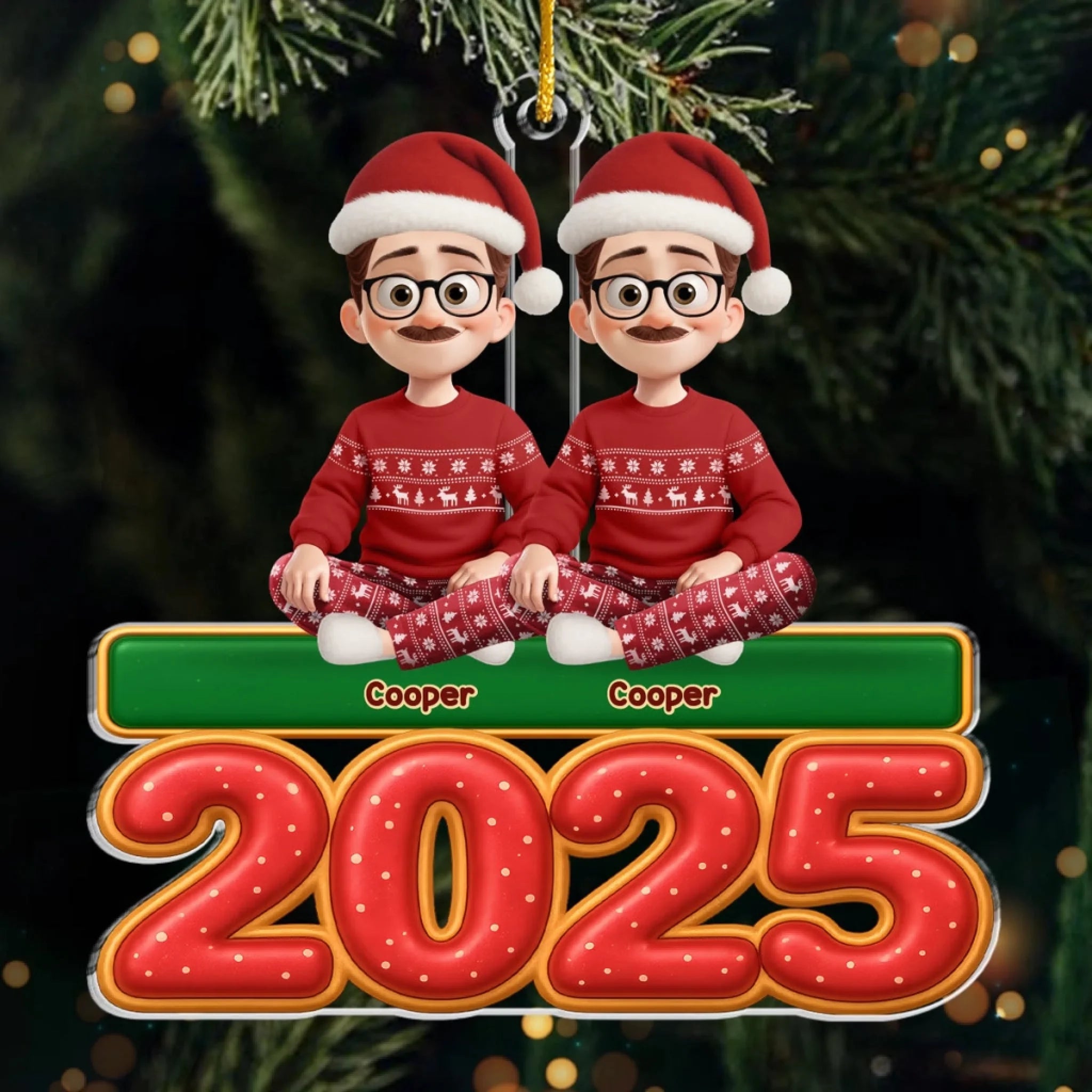Custom Acrylic Ornament - Personalized Christmas Birthday_
