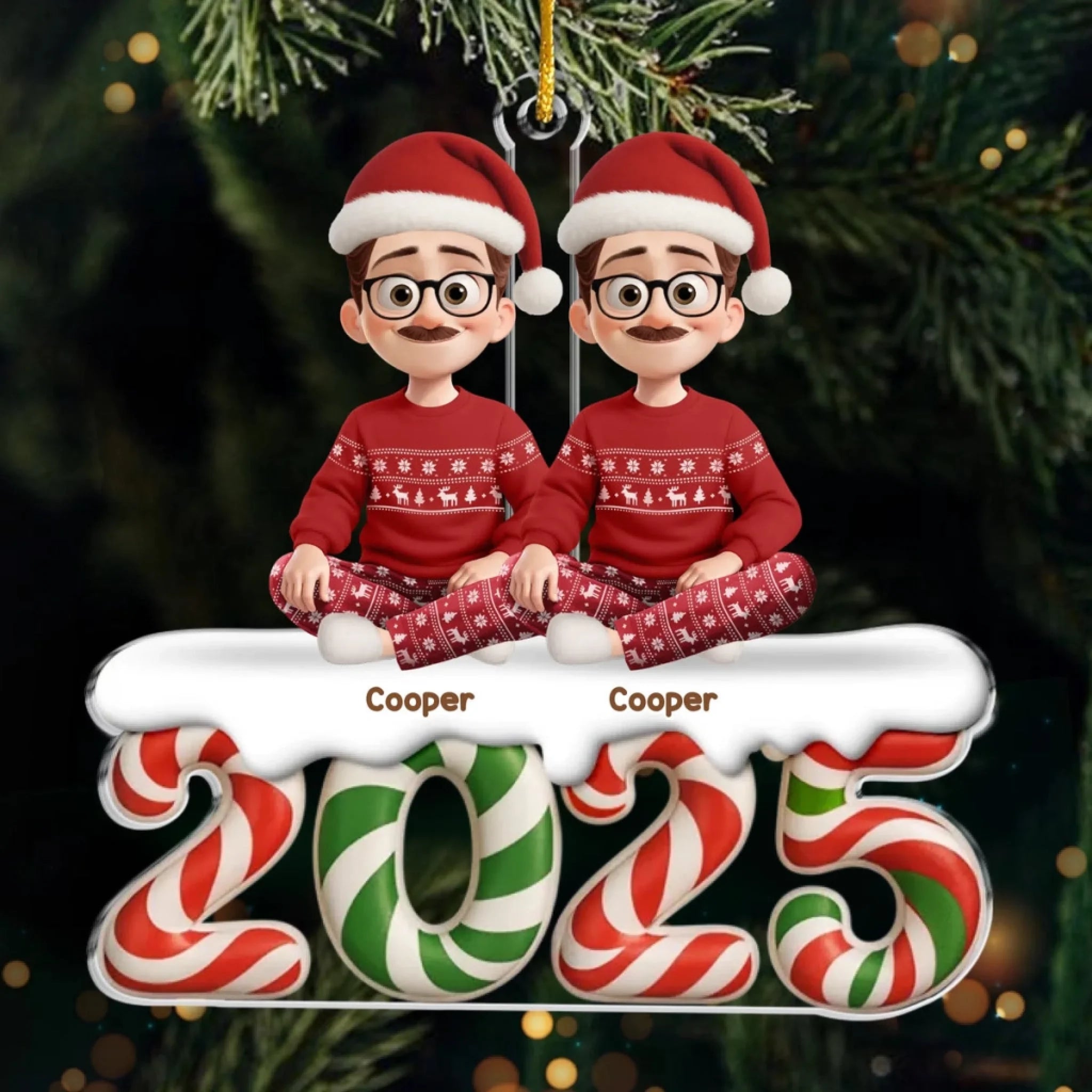 Custom Acrylic Ornament - Personalized Christmas Birthday_