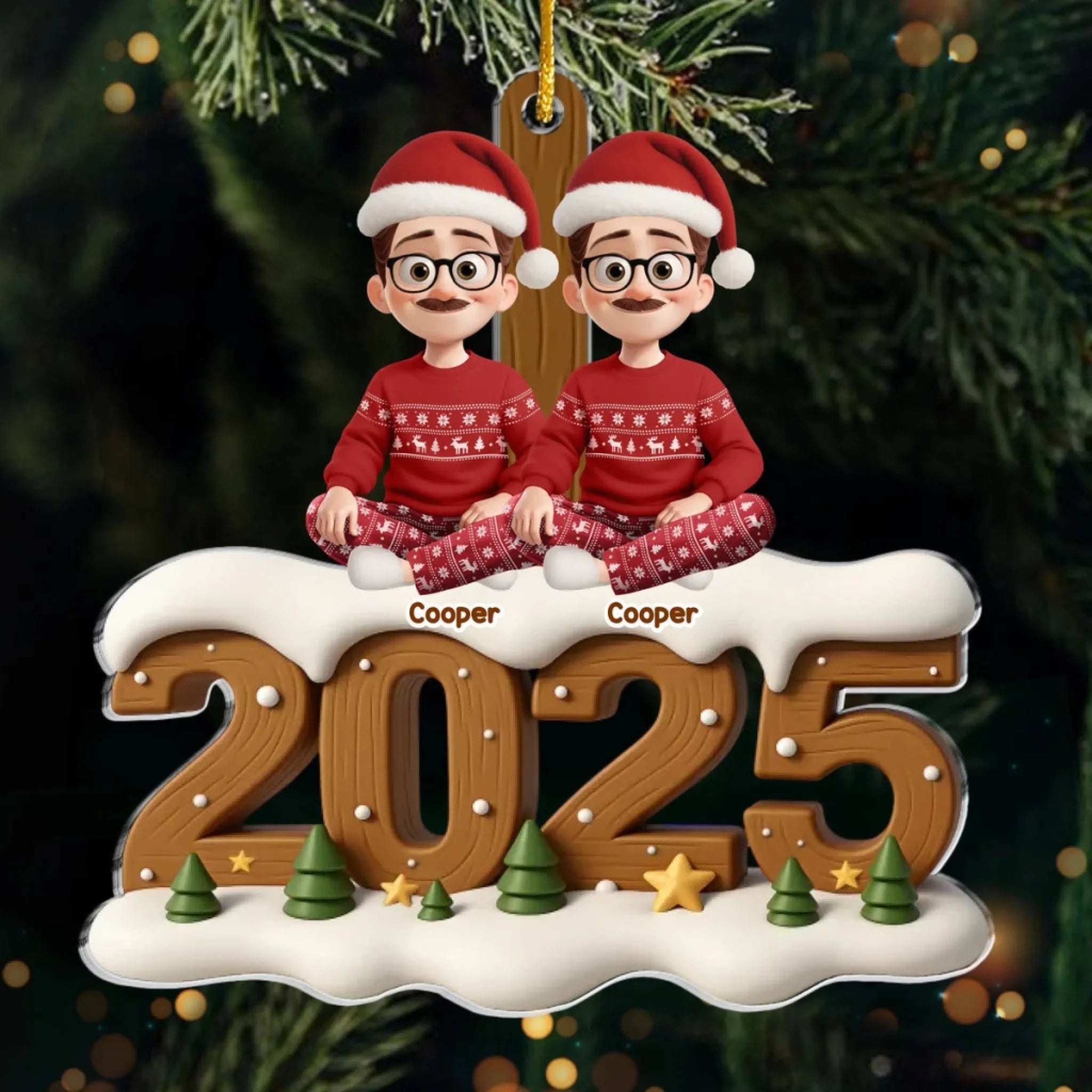 Custom Acrylic Ornament - Personalized Christmas Birthday_