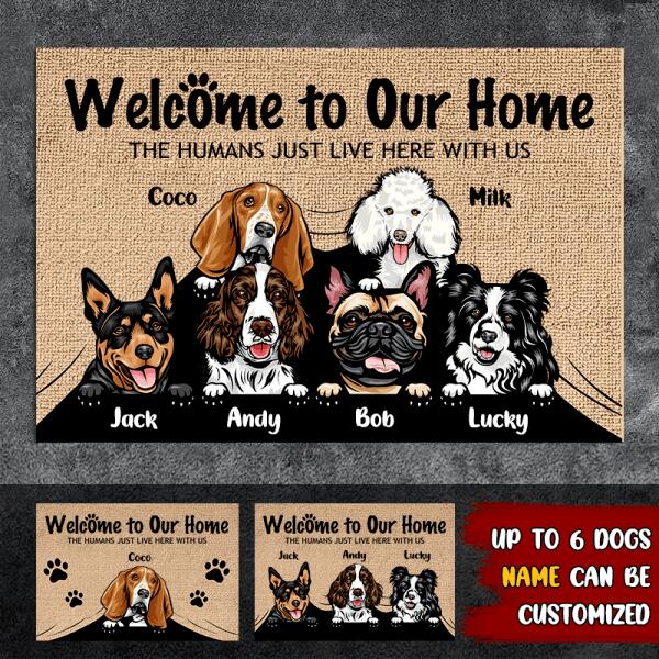 Welcome to Dog's Home - Personalized Decorative Mat