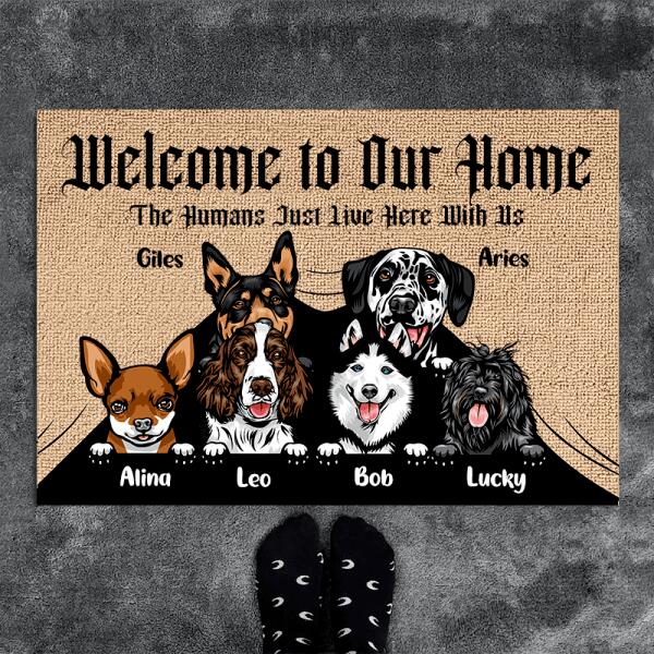 Welcome to Dog's Home - Gothic Personalized Pet Decorative Mat