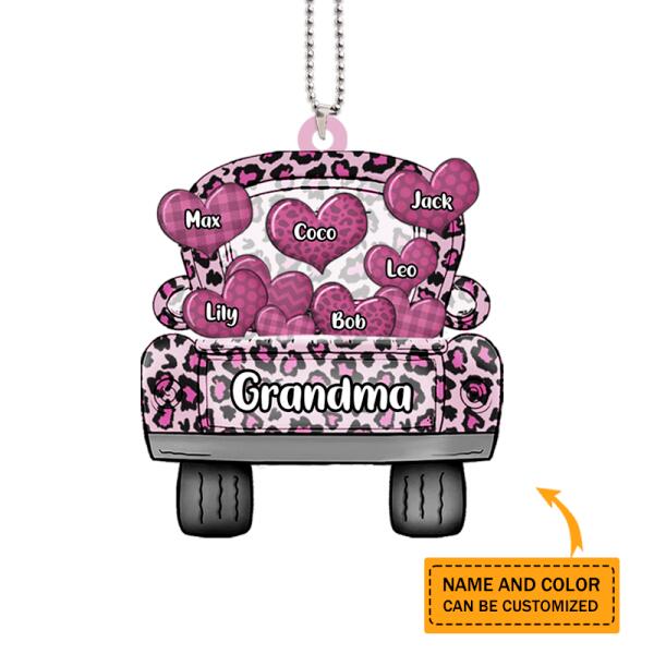 Personalized Nickname Grandma Truck Loading Heart Acrylic Ornament