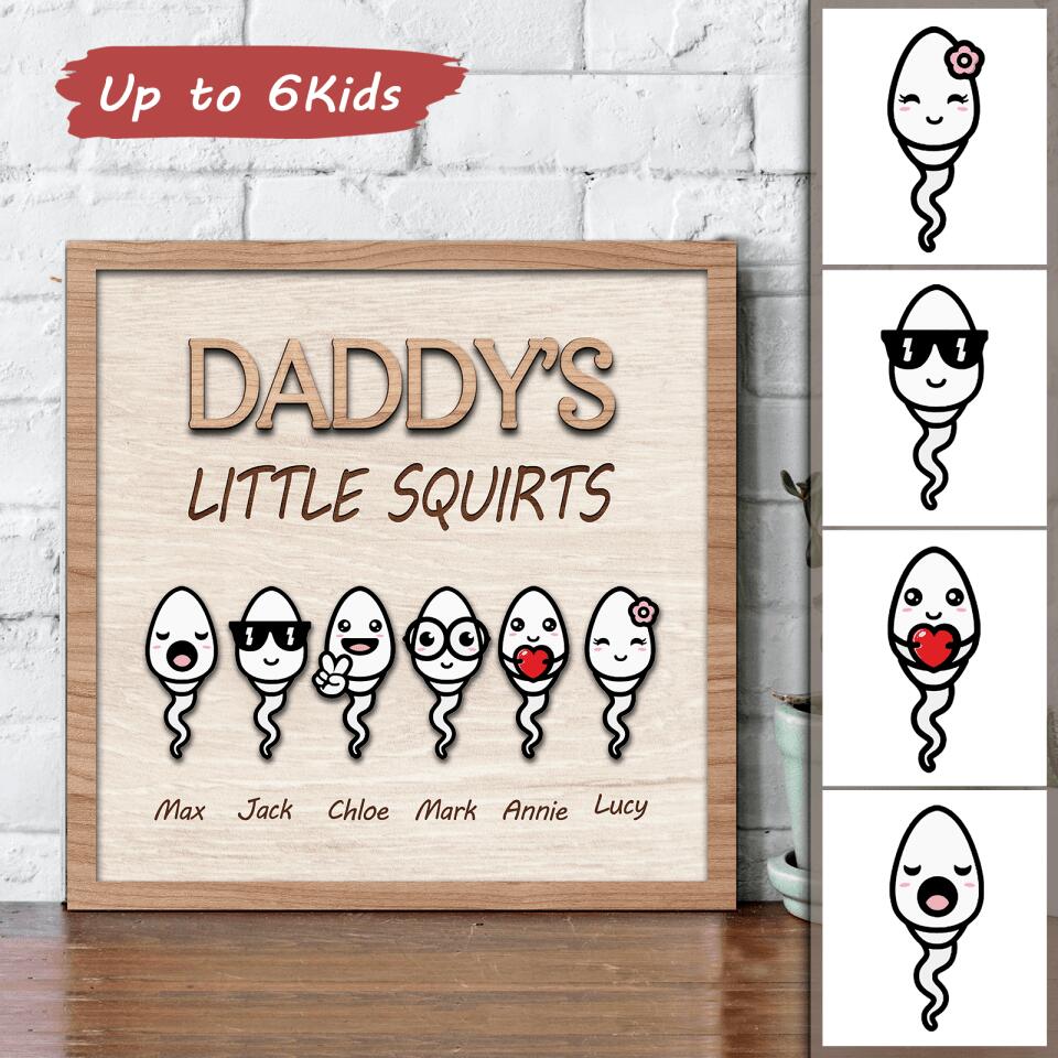 Happy Father‘s Day - Personalized Daddy's Little Squirts Frame