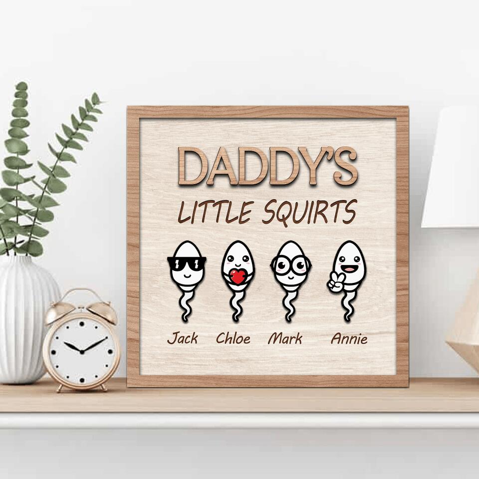 Happy Father‘s Day - Personalized Daddy's Little Squirts Frame