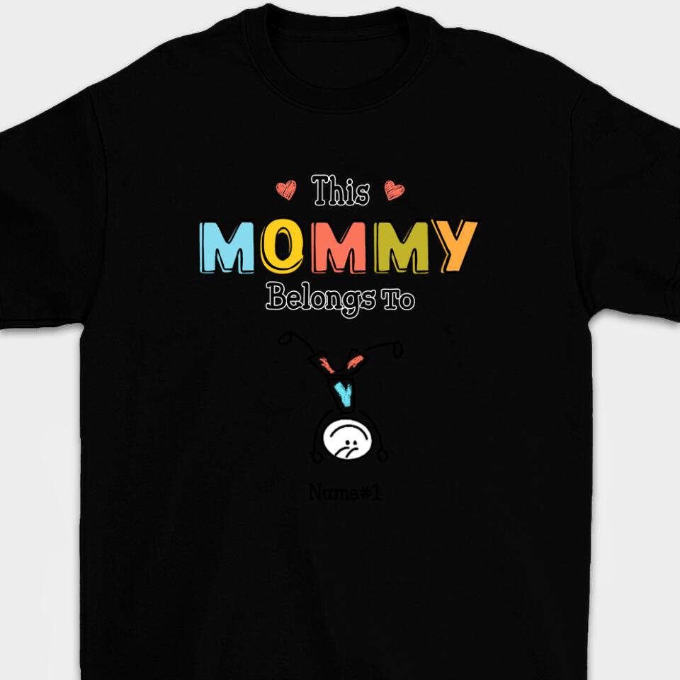 Personalized Grandma Drawing Up to 10 Kids Unisex T-Shirt