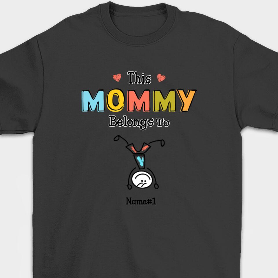 Personalized Grandma Drawing Up to 10 Kids Unisex T-Shirt